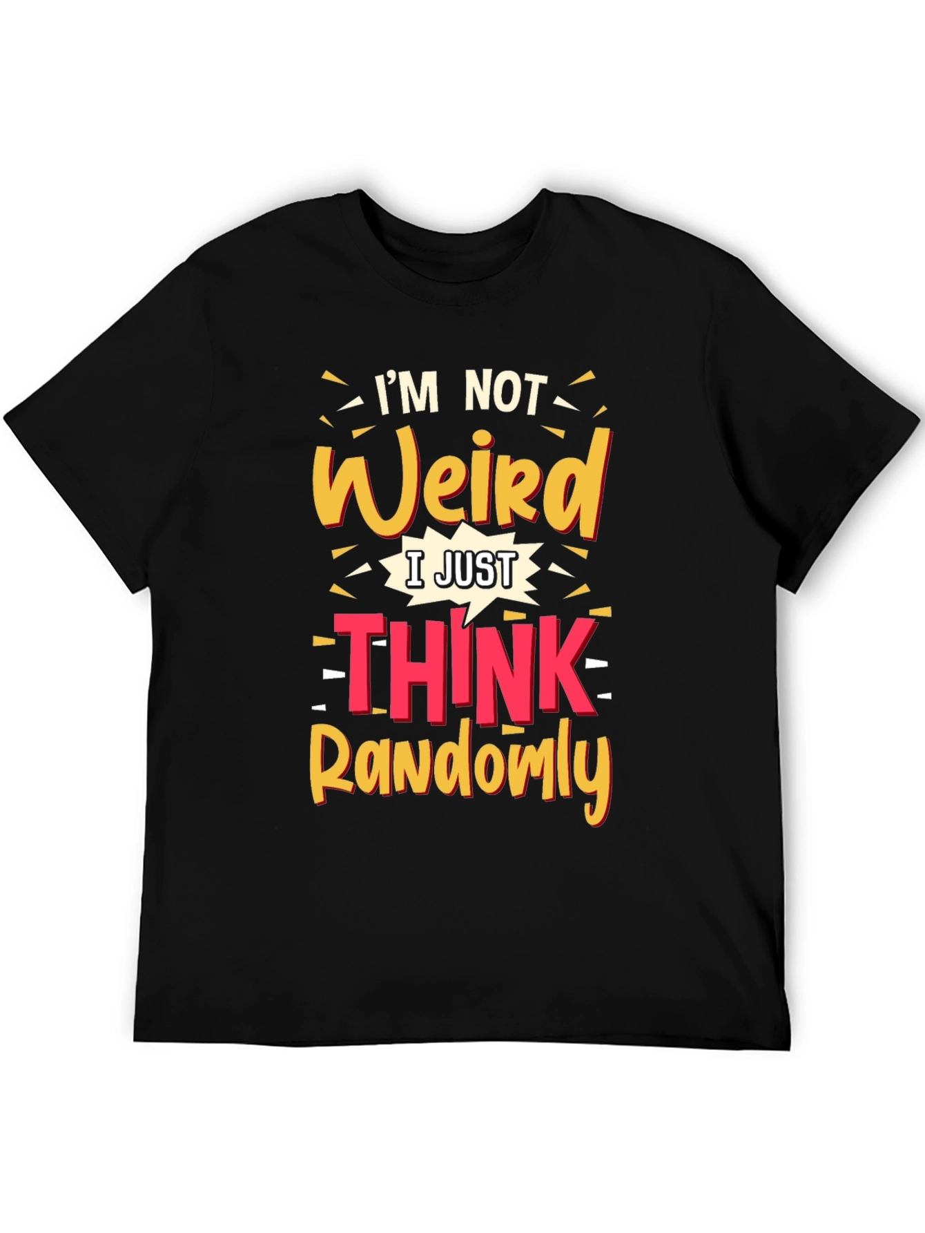 Black I'm Not Weird Graphic Tee - Black view 5