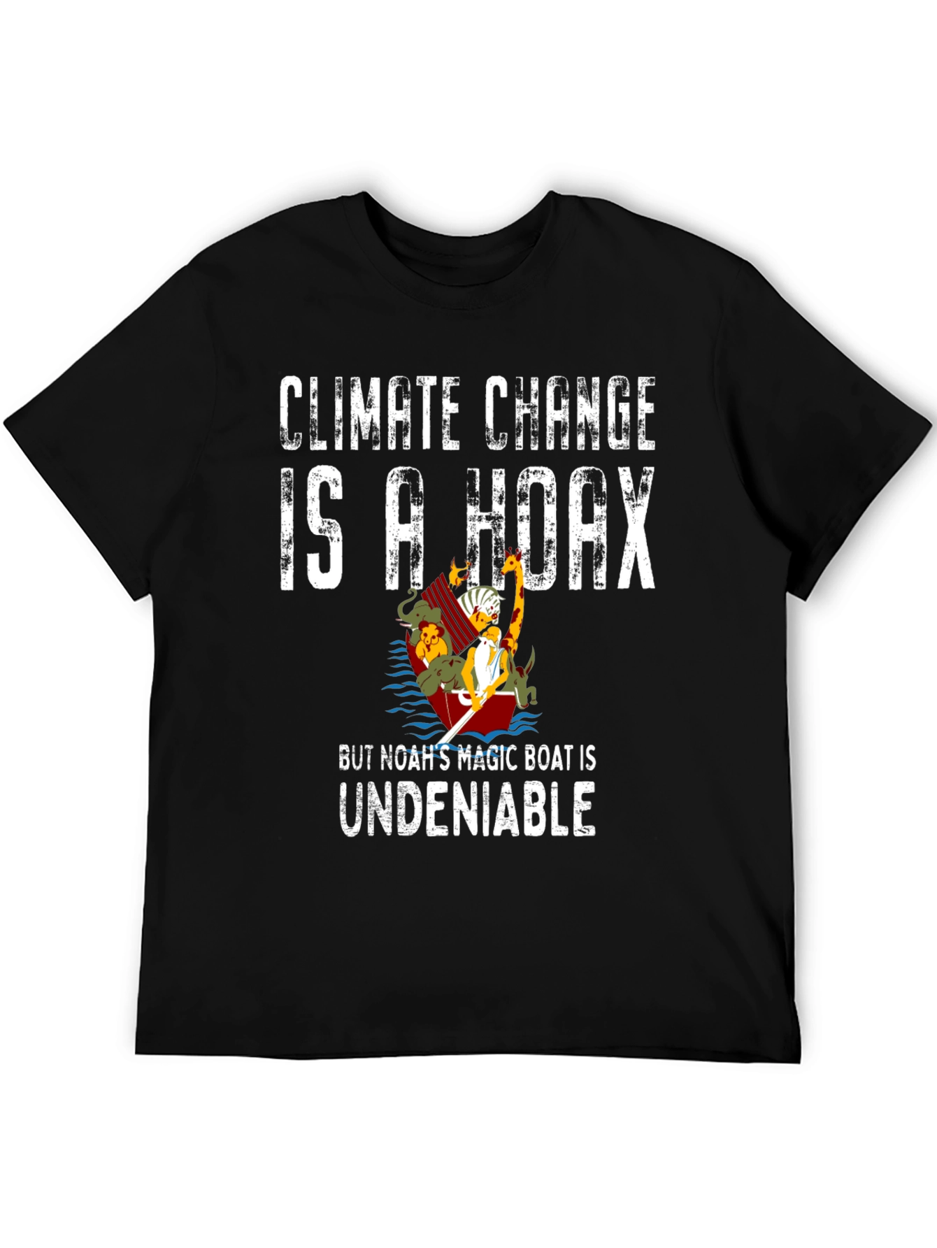 Black Climate Change is a Hoax T-Shirt view 5