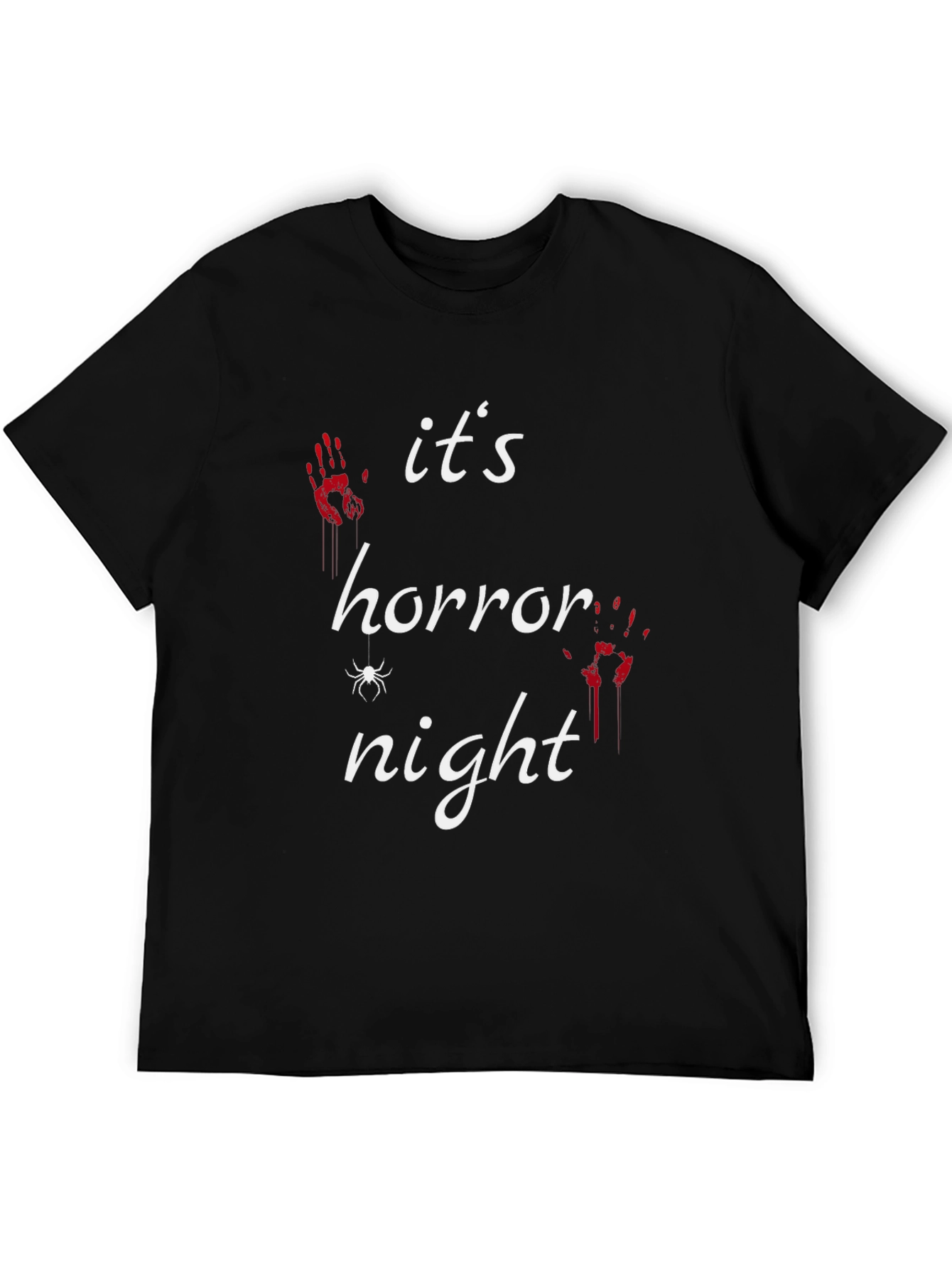 Black It's Horror Night Black T-Shirt view 5