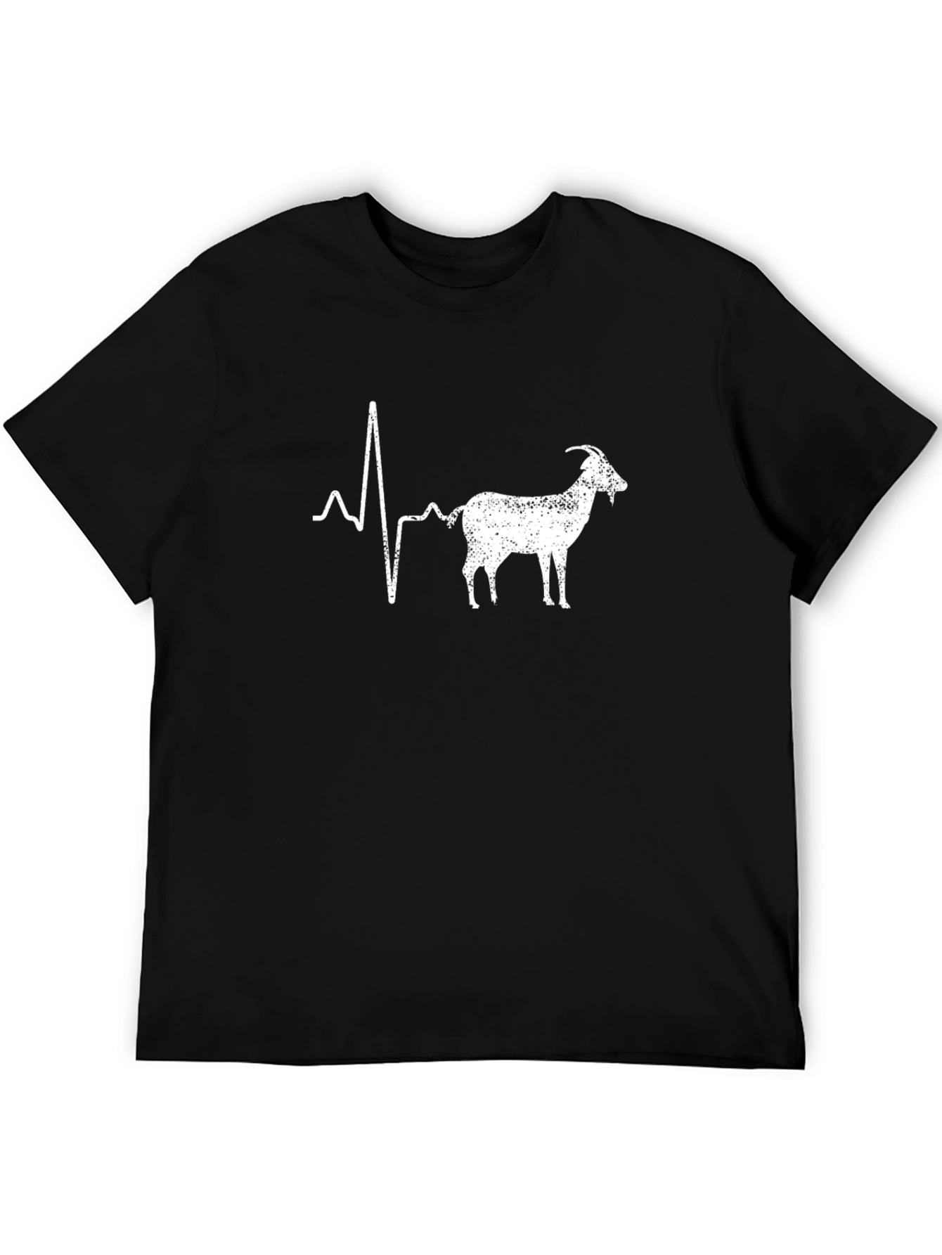 Black Goat Heartbeat T-Shirt - Black Graphic Tee view 5