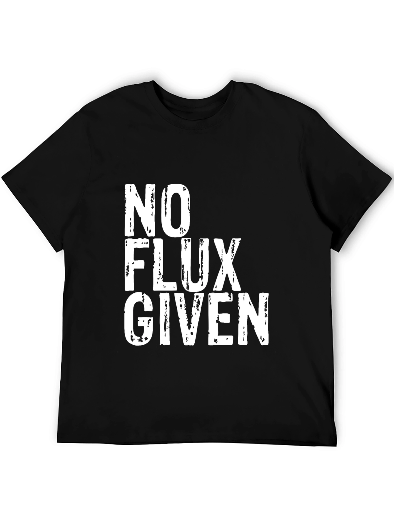 Black No Flux Given Graphic T-Shirt - Black Cotton Tee view 5