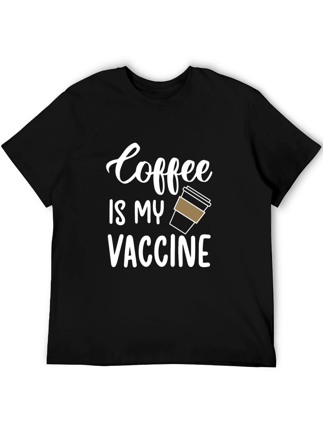 Black Coffee is My Vaccine T-Shirt - Funny Graphic Tee view 5