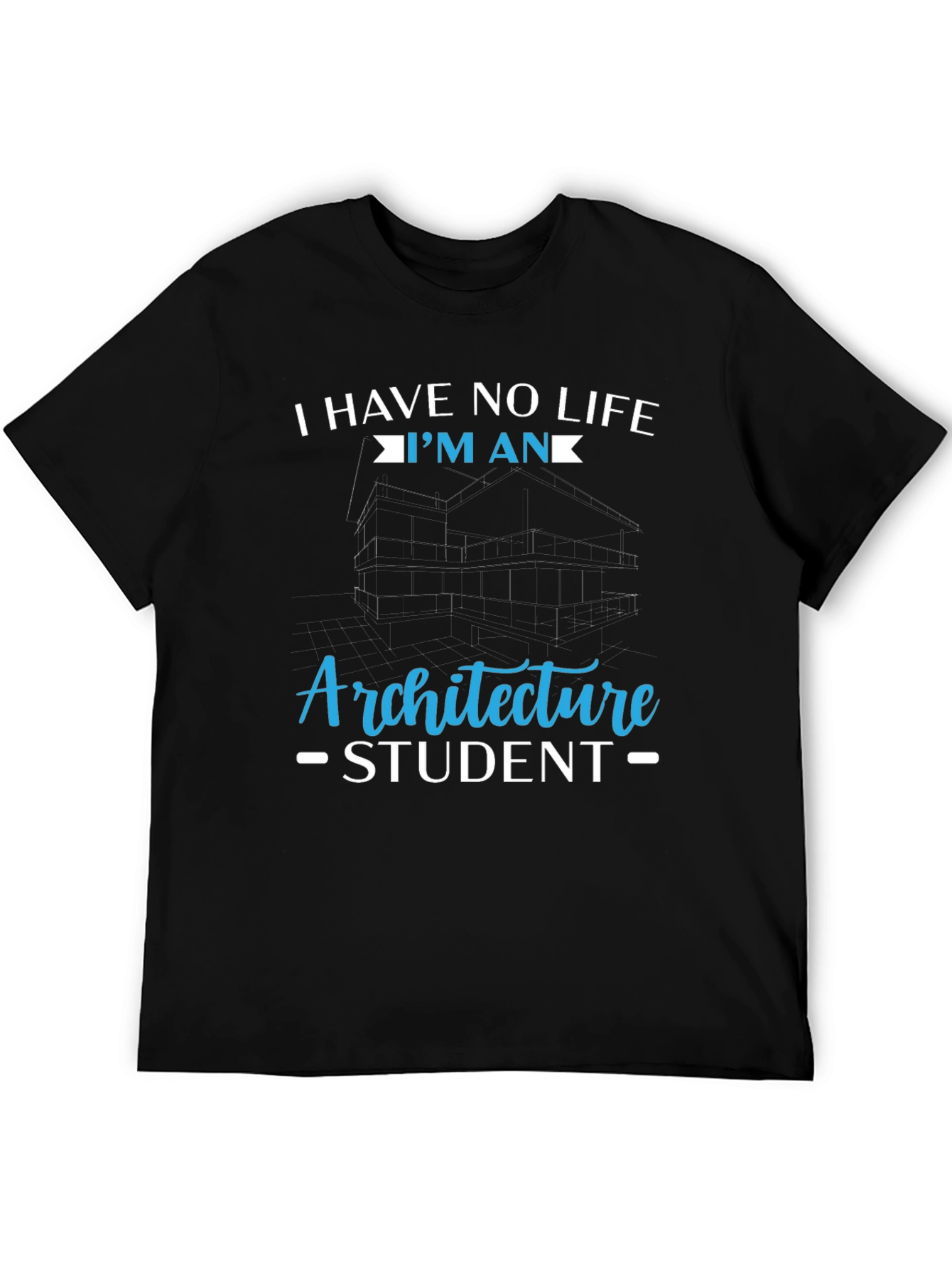 Black Architecture Student Tee: No Life, I'm An... view 5