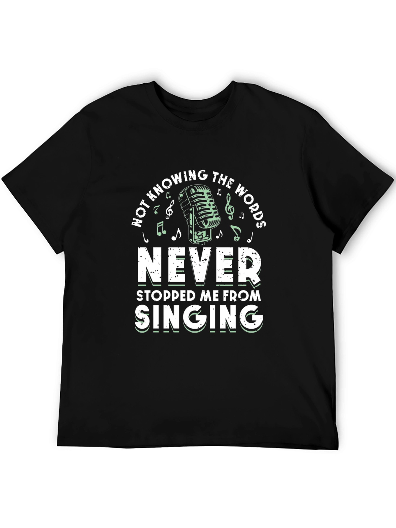 Black Not Knowing the Words Singing T-Shirt view 5