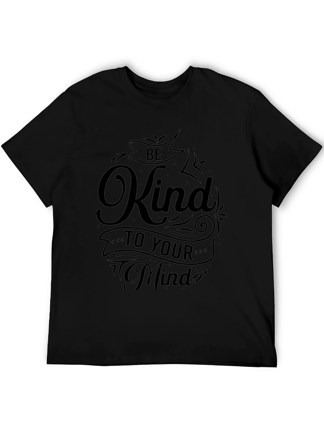 Black Be Kind to Your Mind Black Graphic Tee view 5