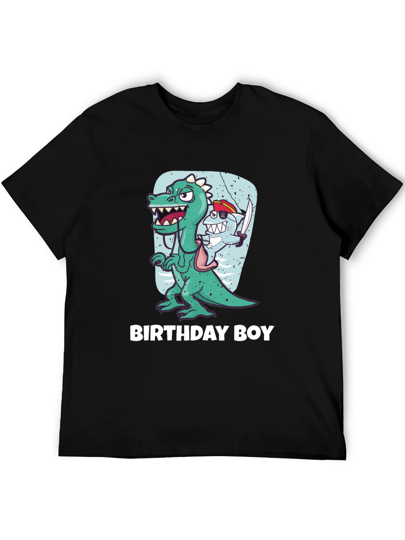 Black Birthday Boy Dinosaur T-Shirt view 5