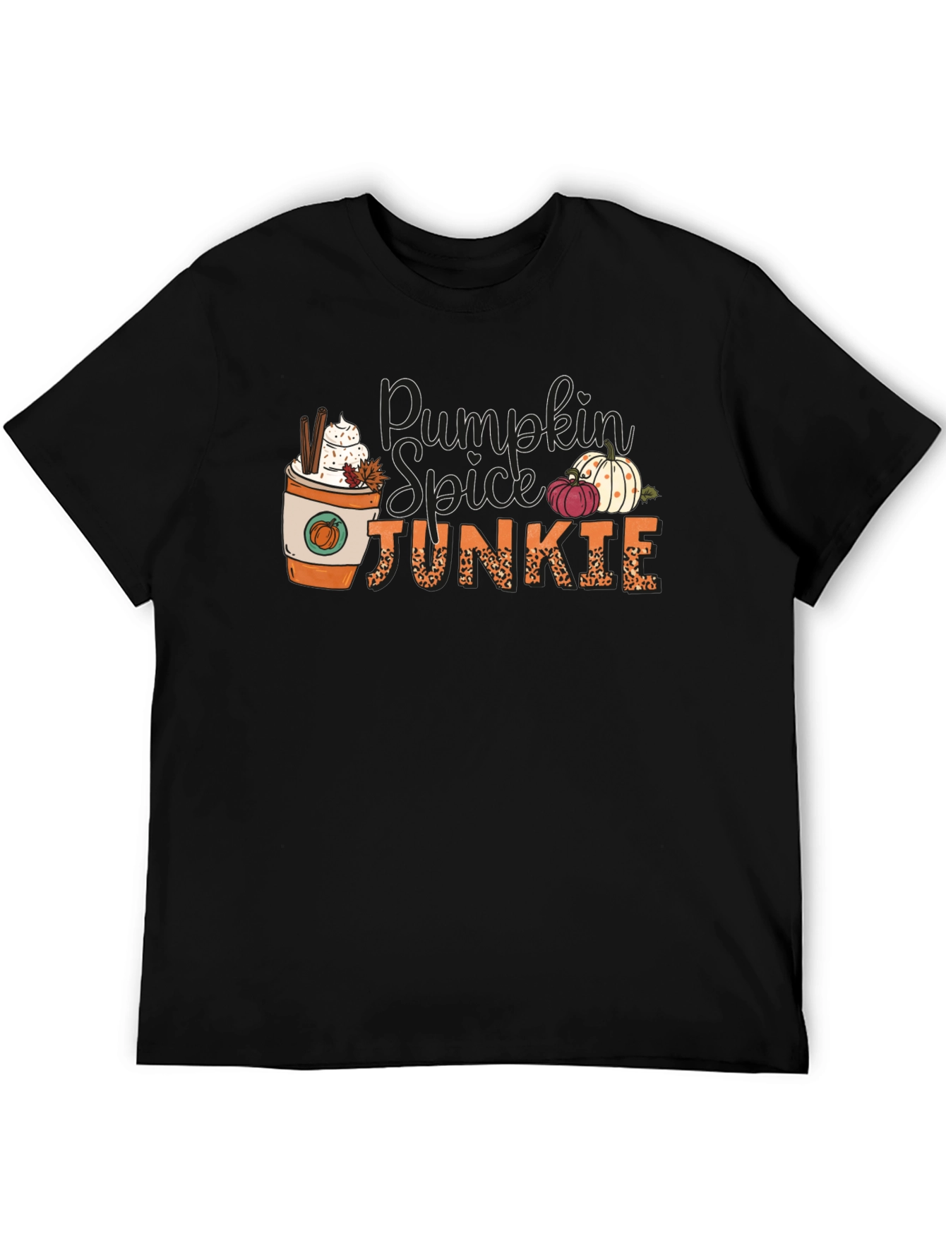 Black Pumpkin Spice Junkie Black Tee view 5