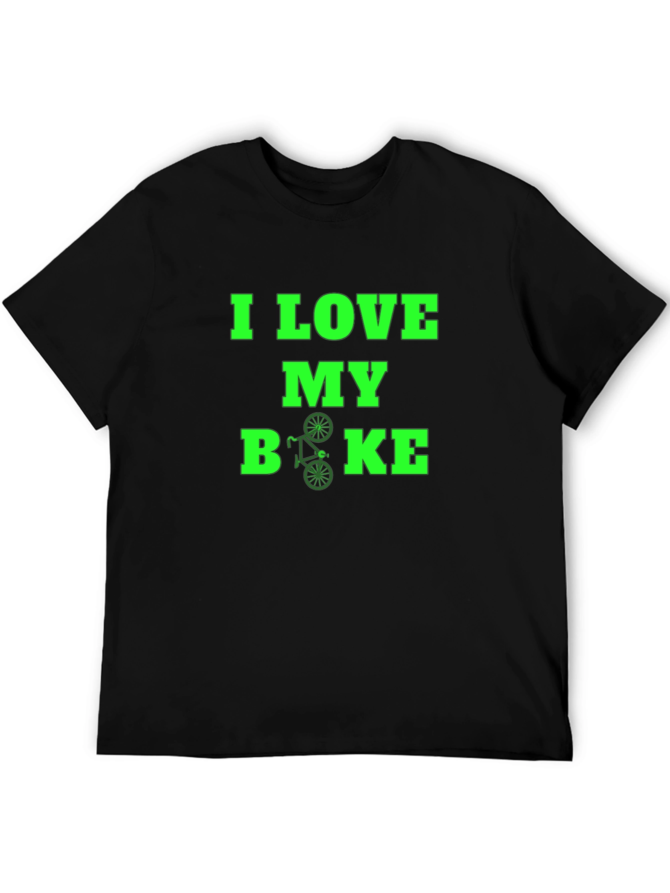 Black I Love My Bike Graphic Tee - Black view 5