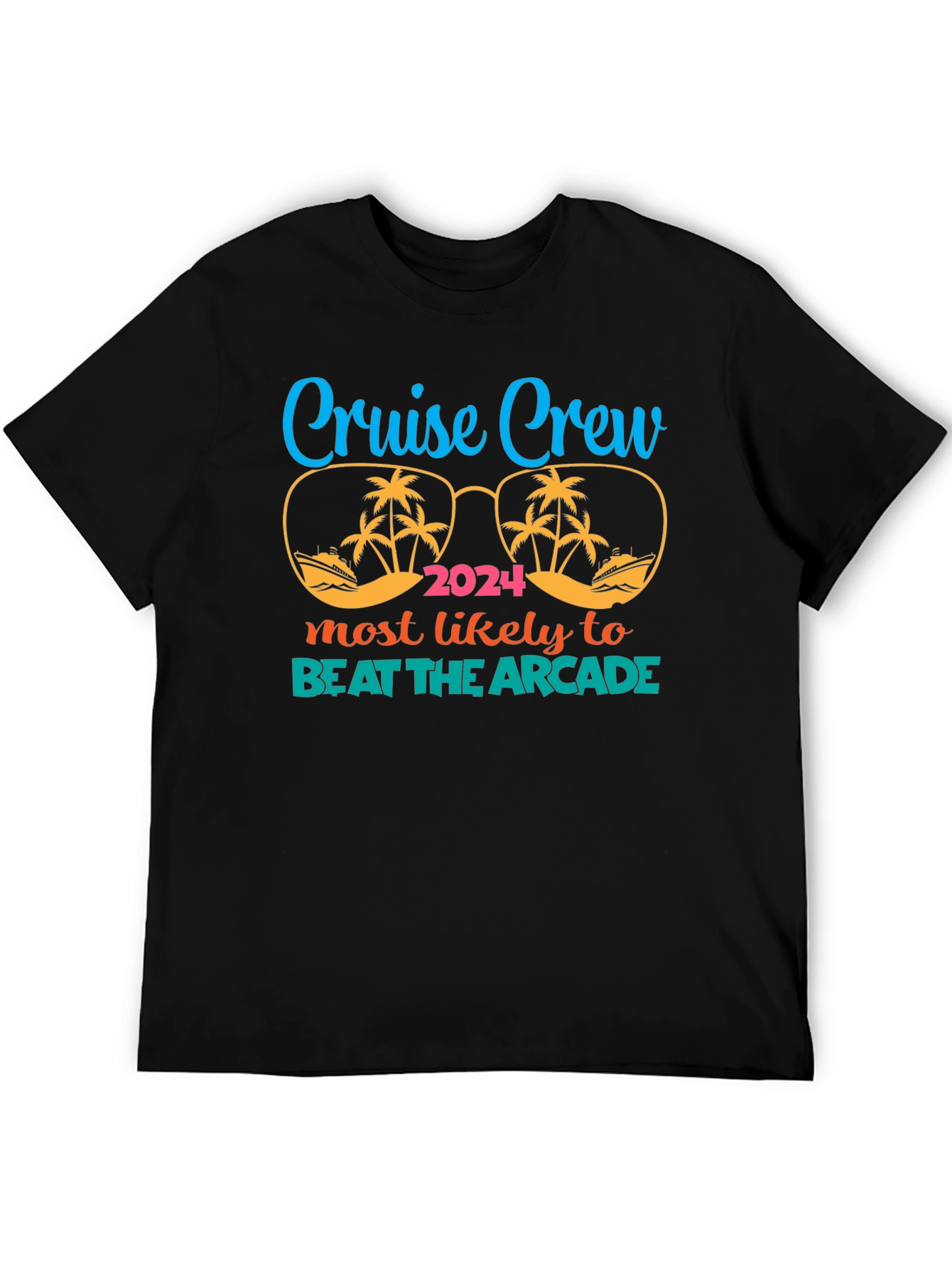 Black Cruise Crew 2024 Arcade T-Shirt view 5