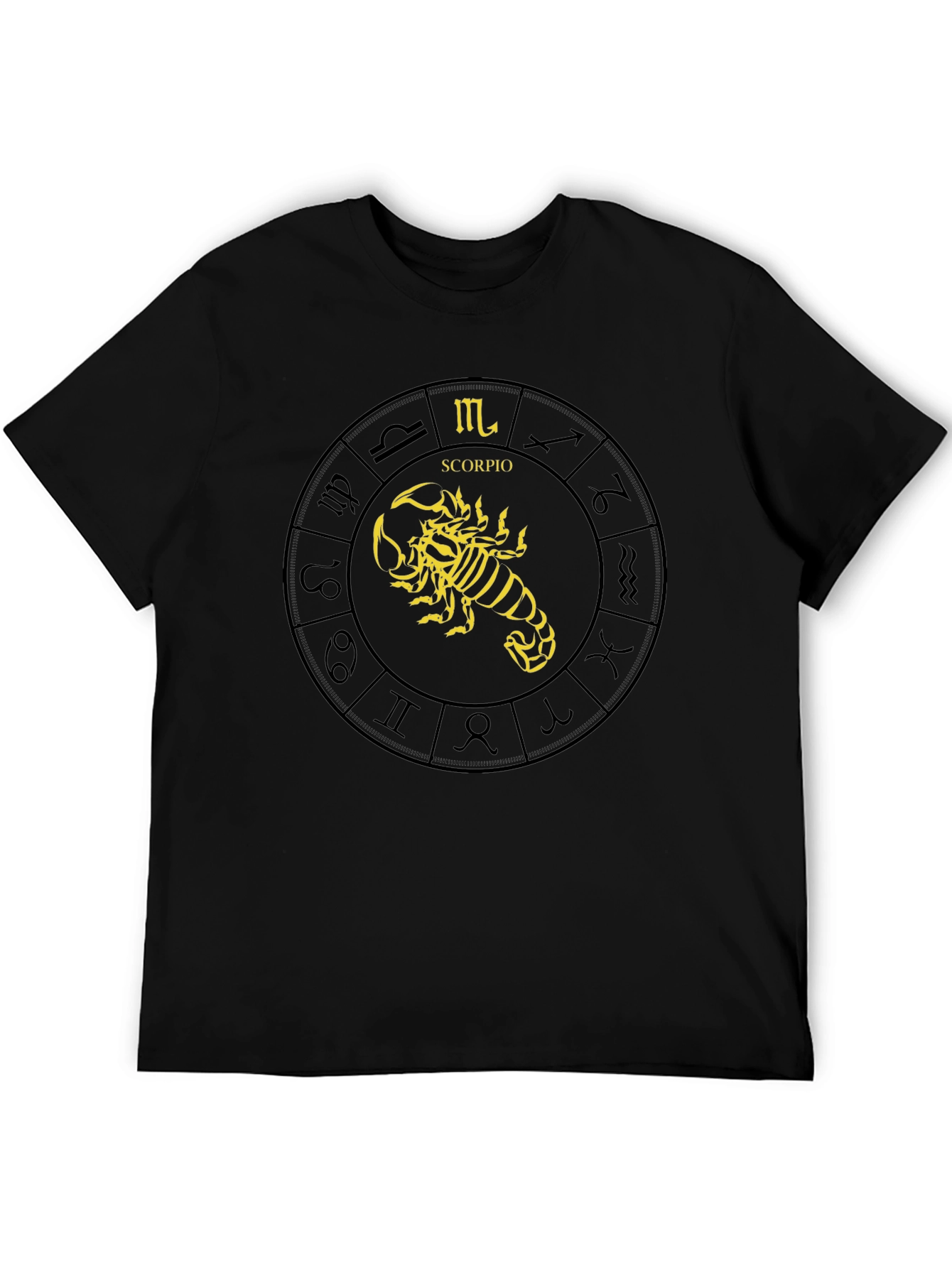 Black Scorpio Zodiac Sign T-Shirt view 5