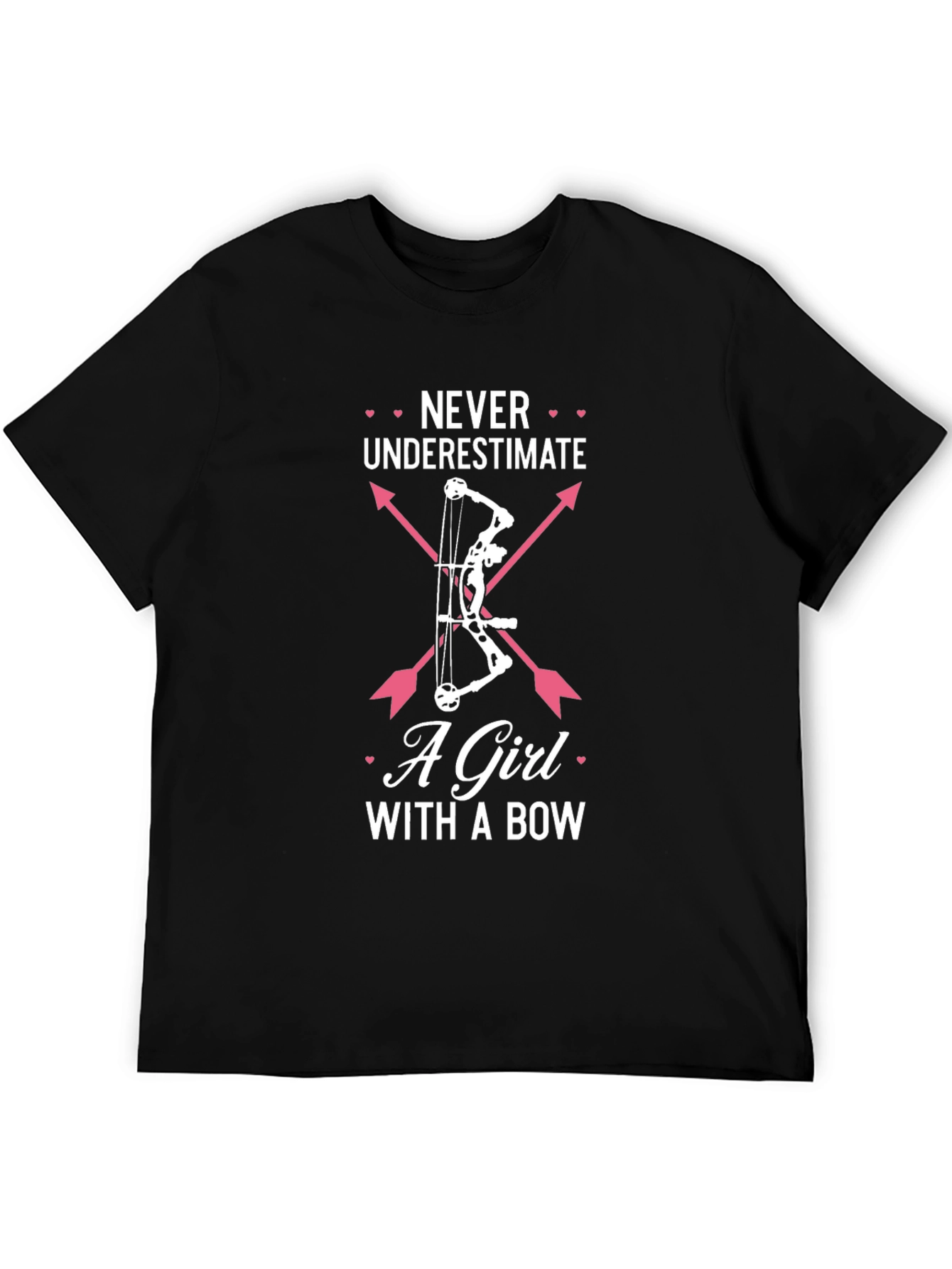 Black Never Underestimate A Girl With A Bow T-Shirt view 5
