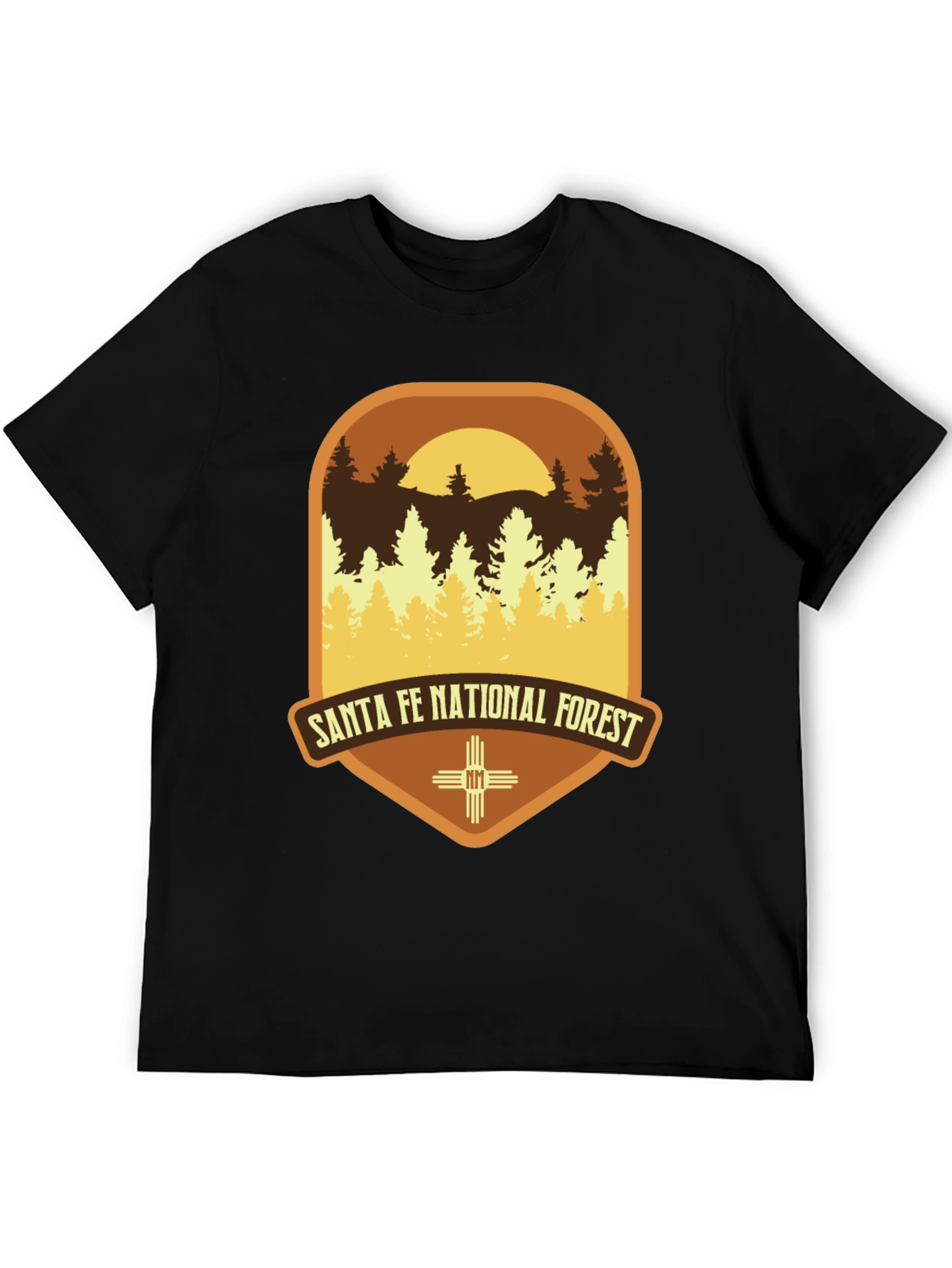 Black Santa Fe National Forest Graphic Tee view 5