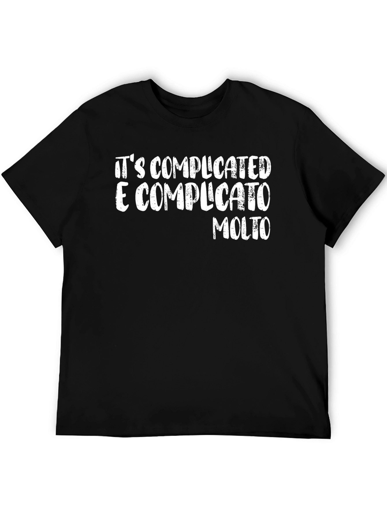 Black It's Complicated Italian T-Shirt view 5