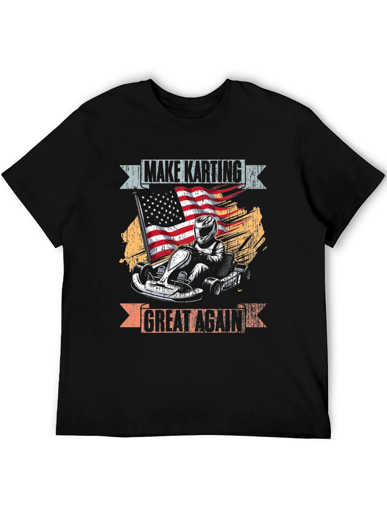 Black Make Karting Great Again Graphic Tee view 5