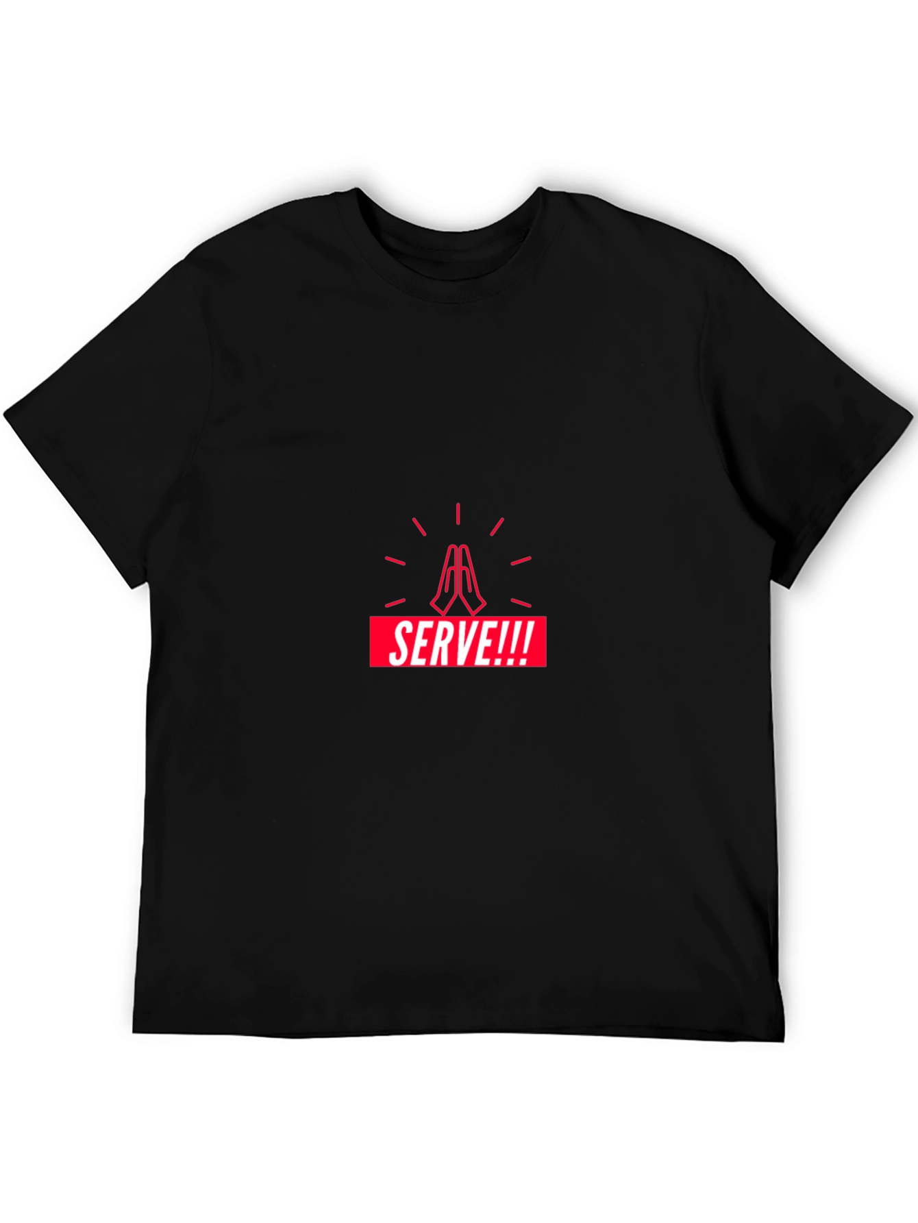 Black Serve Graphic Tee - Stylish Black T-Shirt view 5