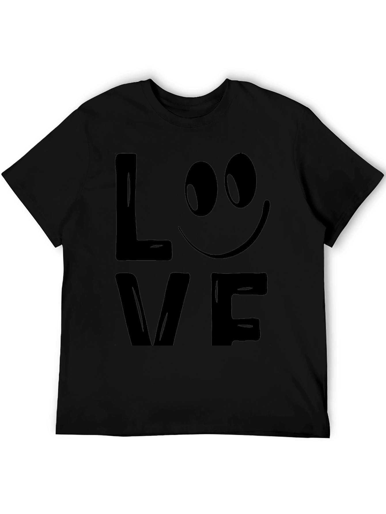 Black Love Graphic T-Shirt - Men's Black Tee view 5