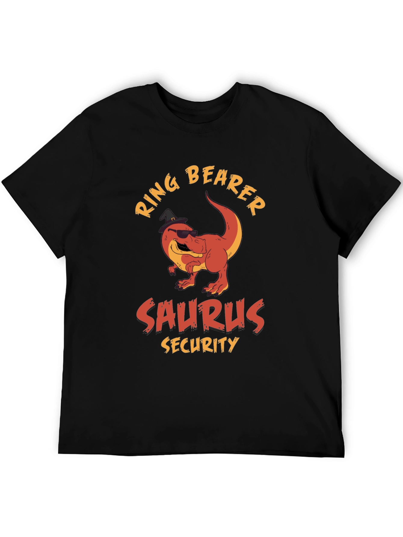 Black Ring Bearer Saurus Security T-Shirt view 5