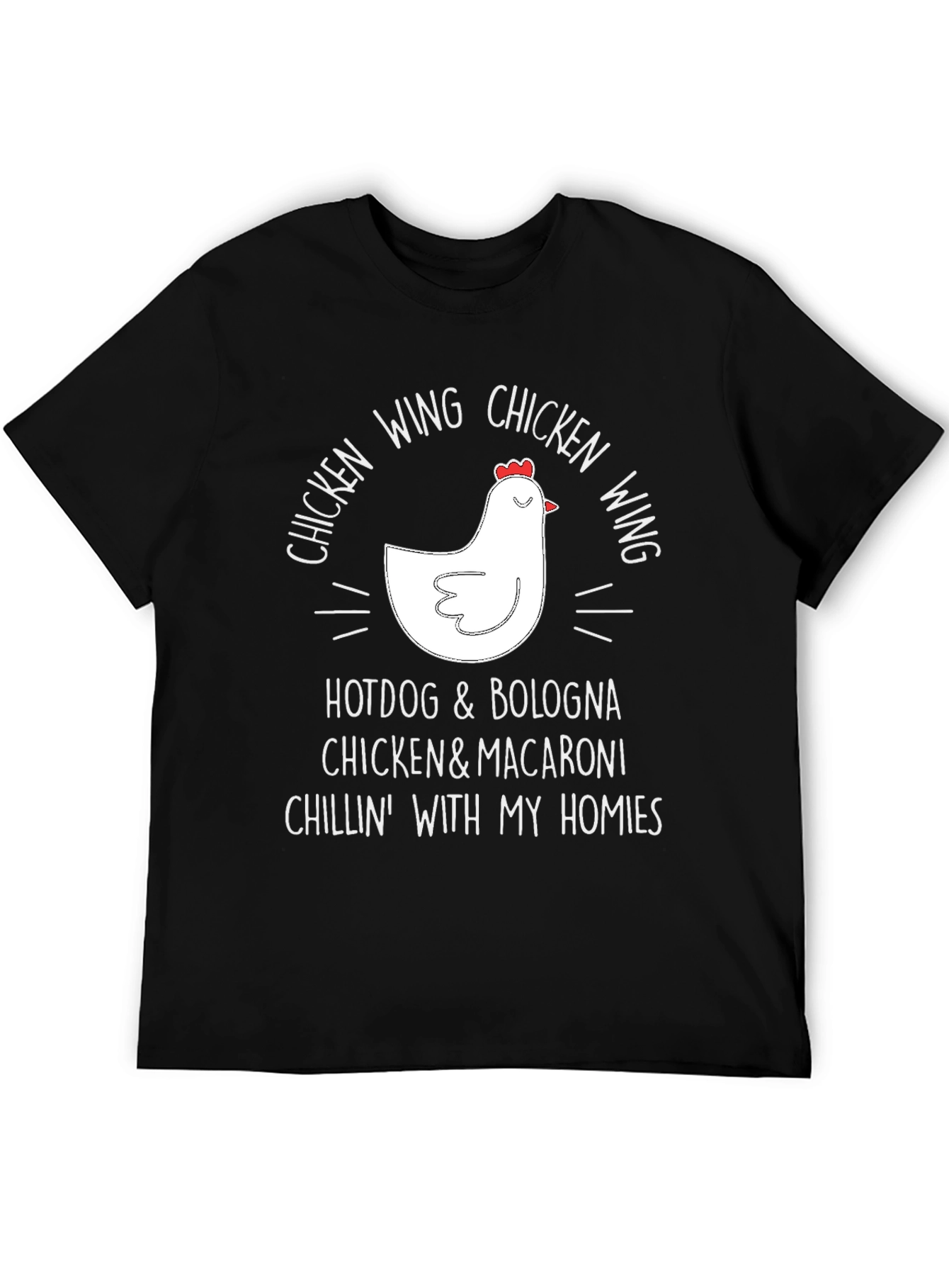 Black Chicken Wing Novelty Graphic T-Shirt view 5