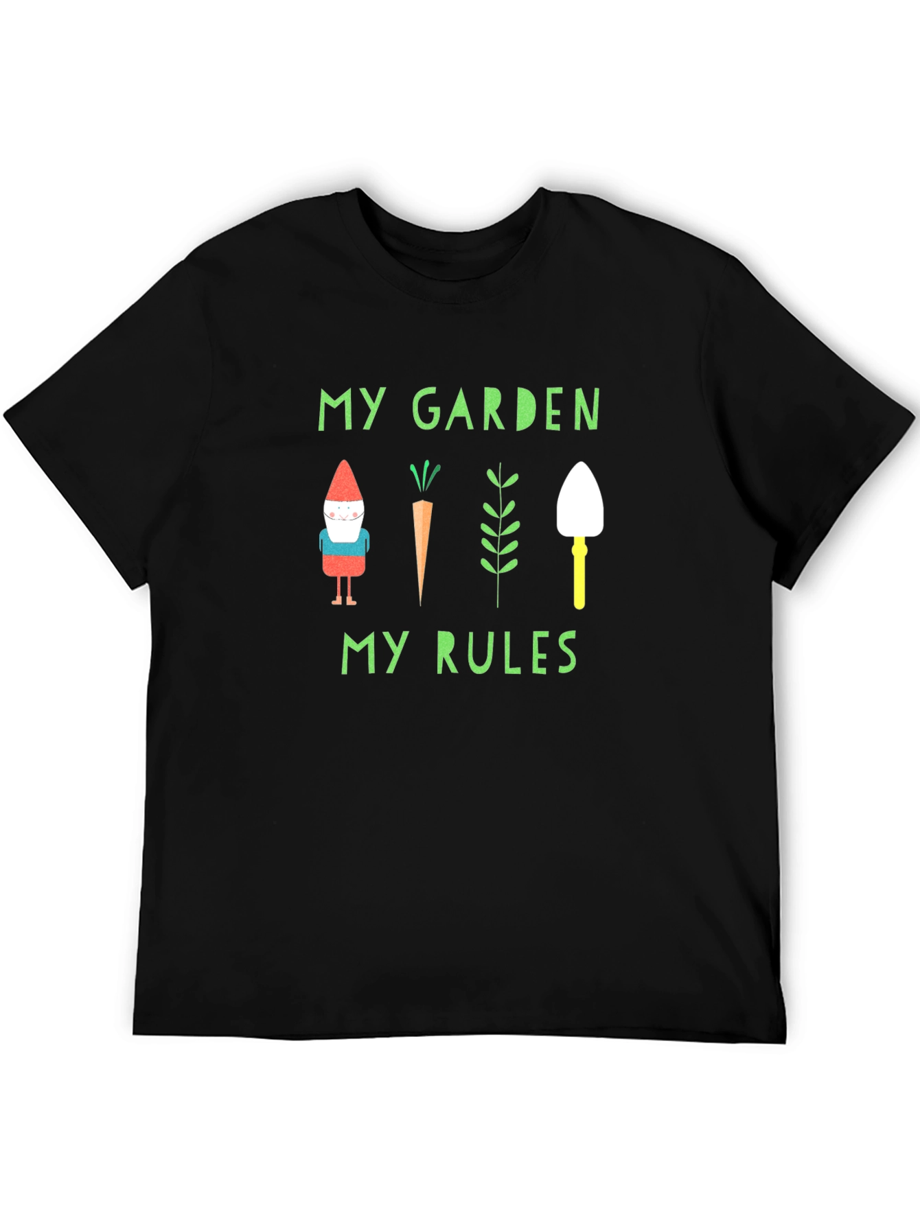 Black My Garden My Rules Graphic Tee view 5