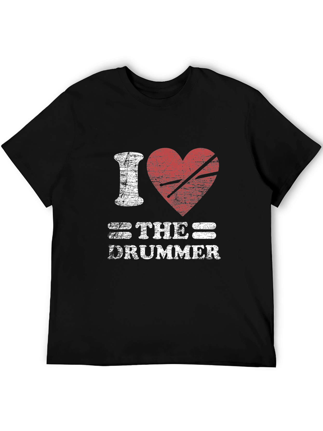 Black I Heart The Drummer T-Shirt - Music Lover Tee view 5