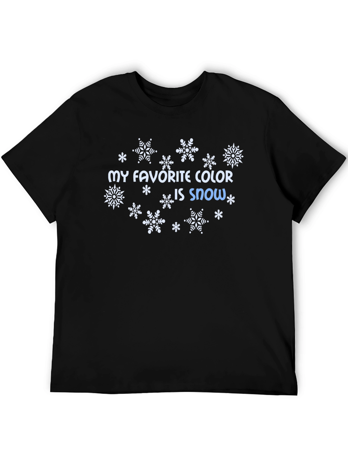 Black Snowflake Tee - My Favorite Color is Snow view 5