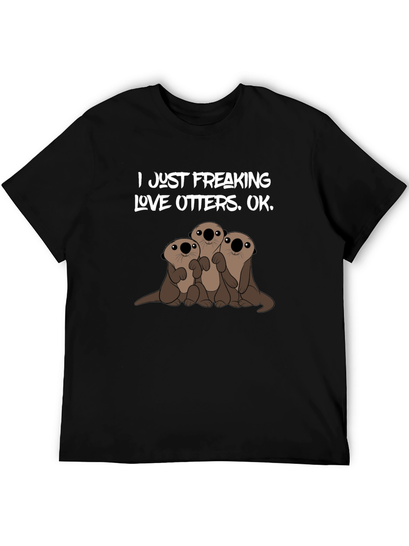 Black I Love Otters Graphic Tee view 5