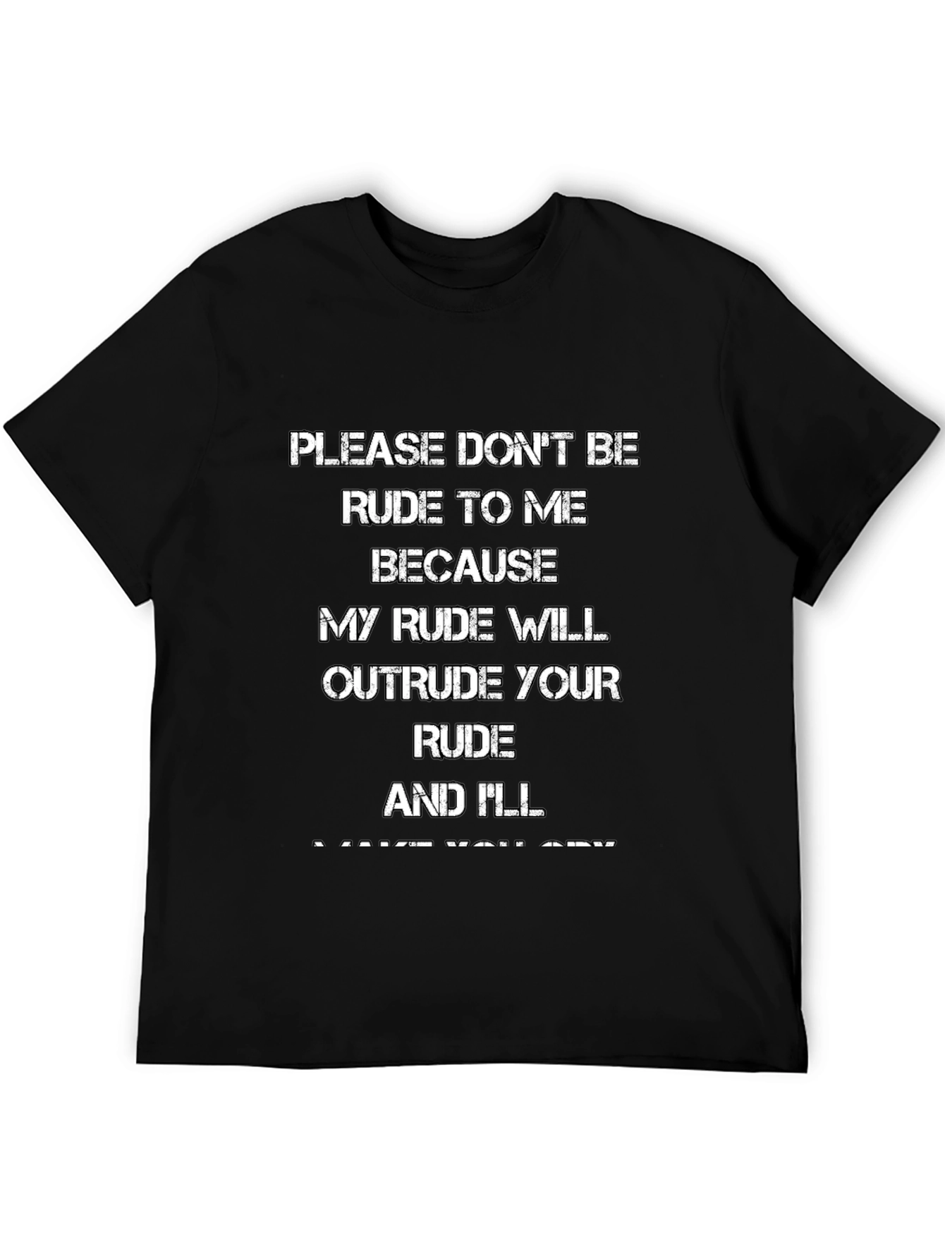 Black Rude Humor Graphic Tee view 5