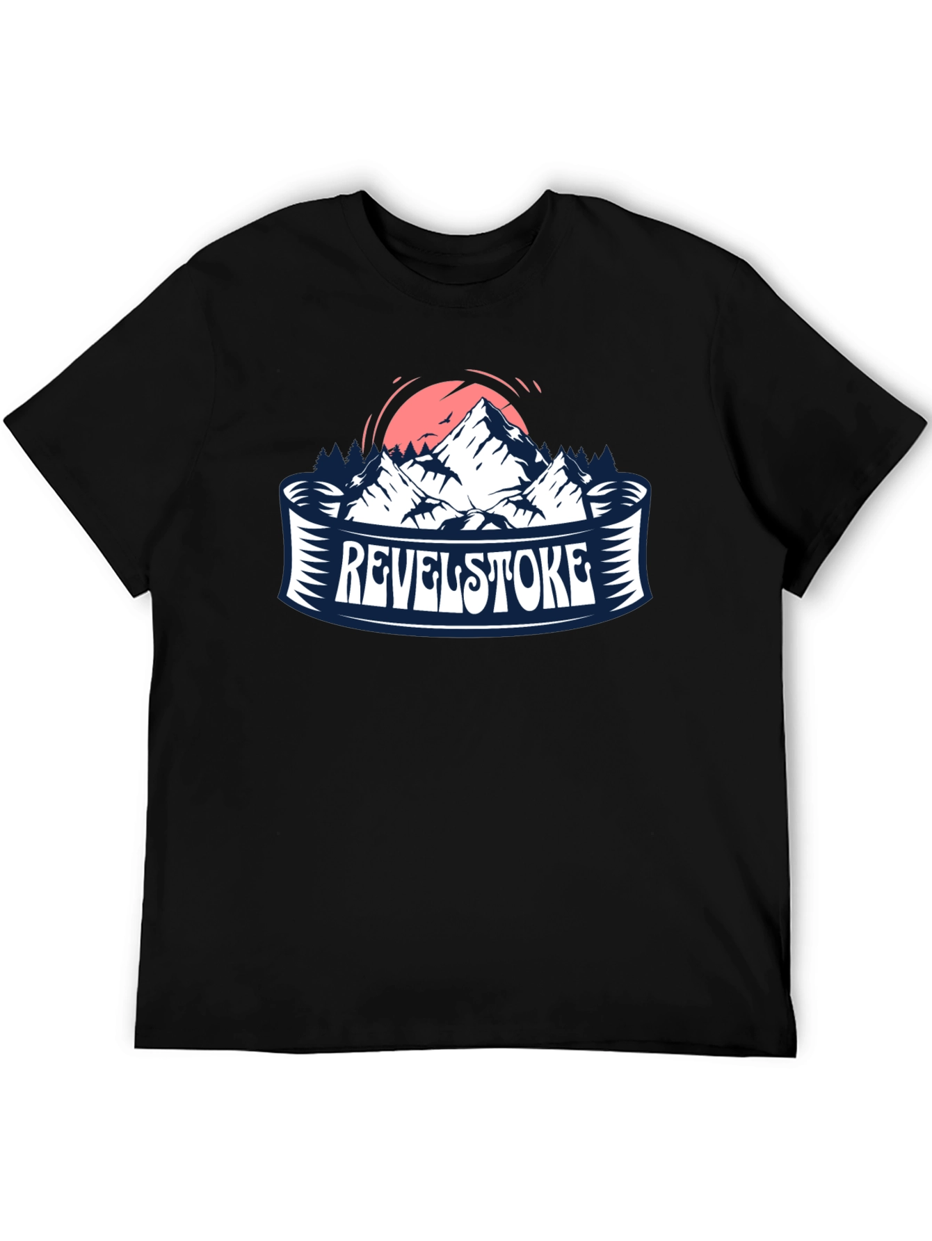 Black Revelstoke Mountain Graphic T-Shirt view 5
