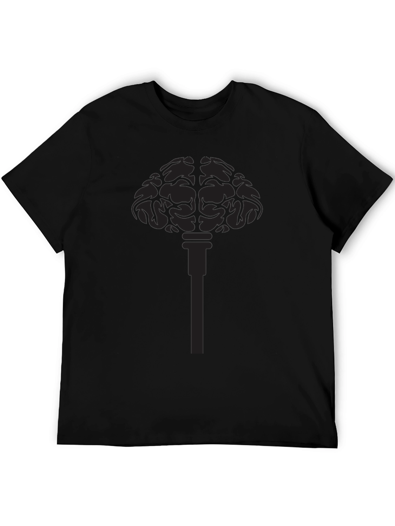 Black Brain Key Black Graphic Tee - Men's Casual Top view 5
