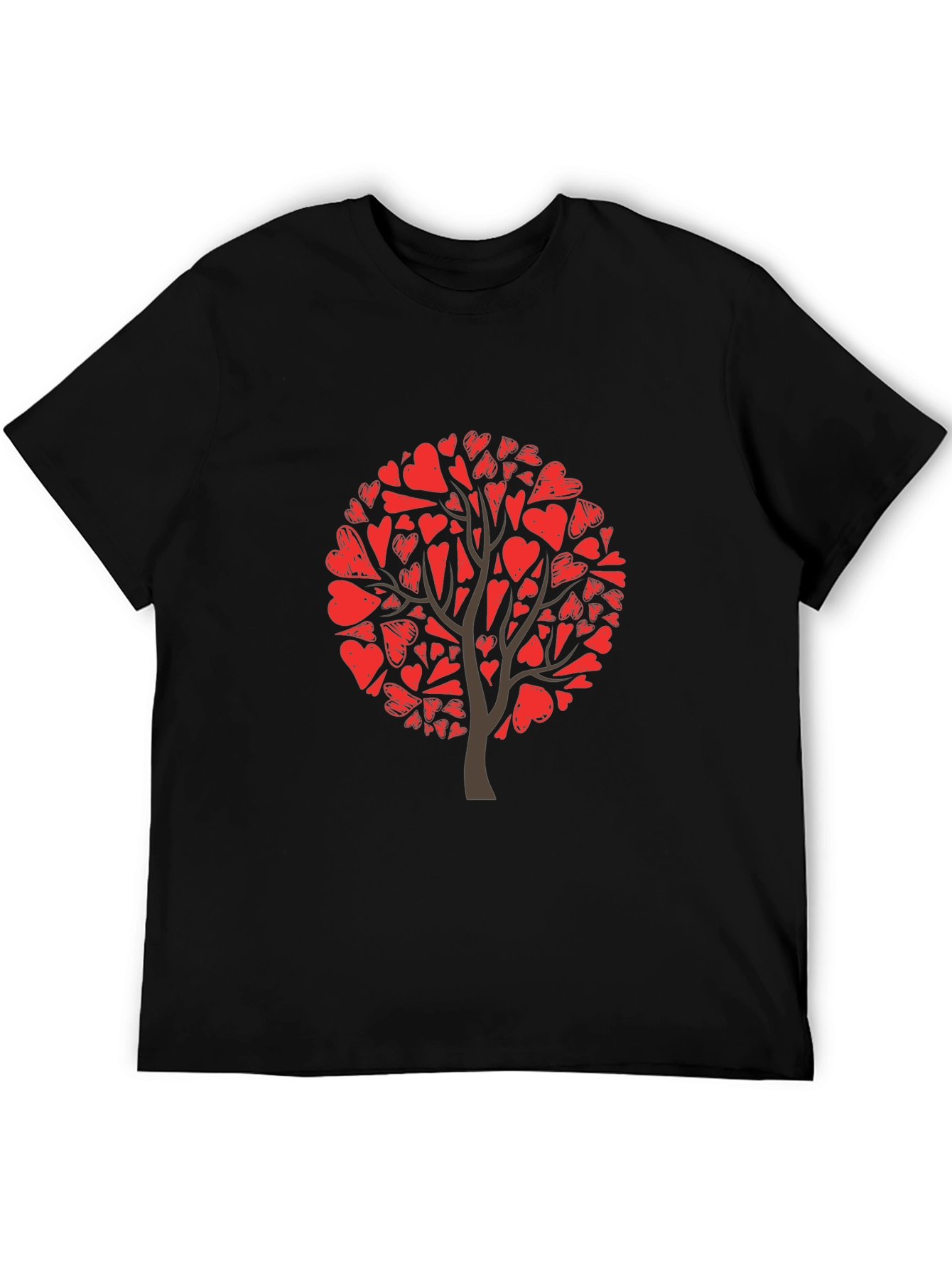 Black Heart Tree Graphic Tee - Black Cotton Blend view 5