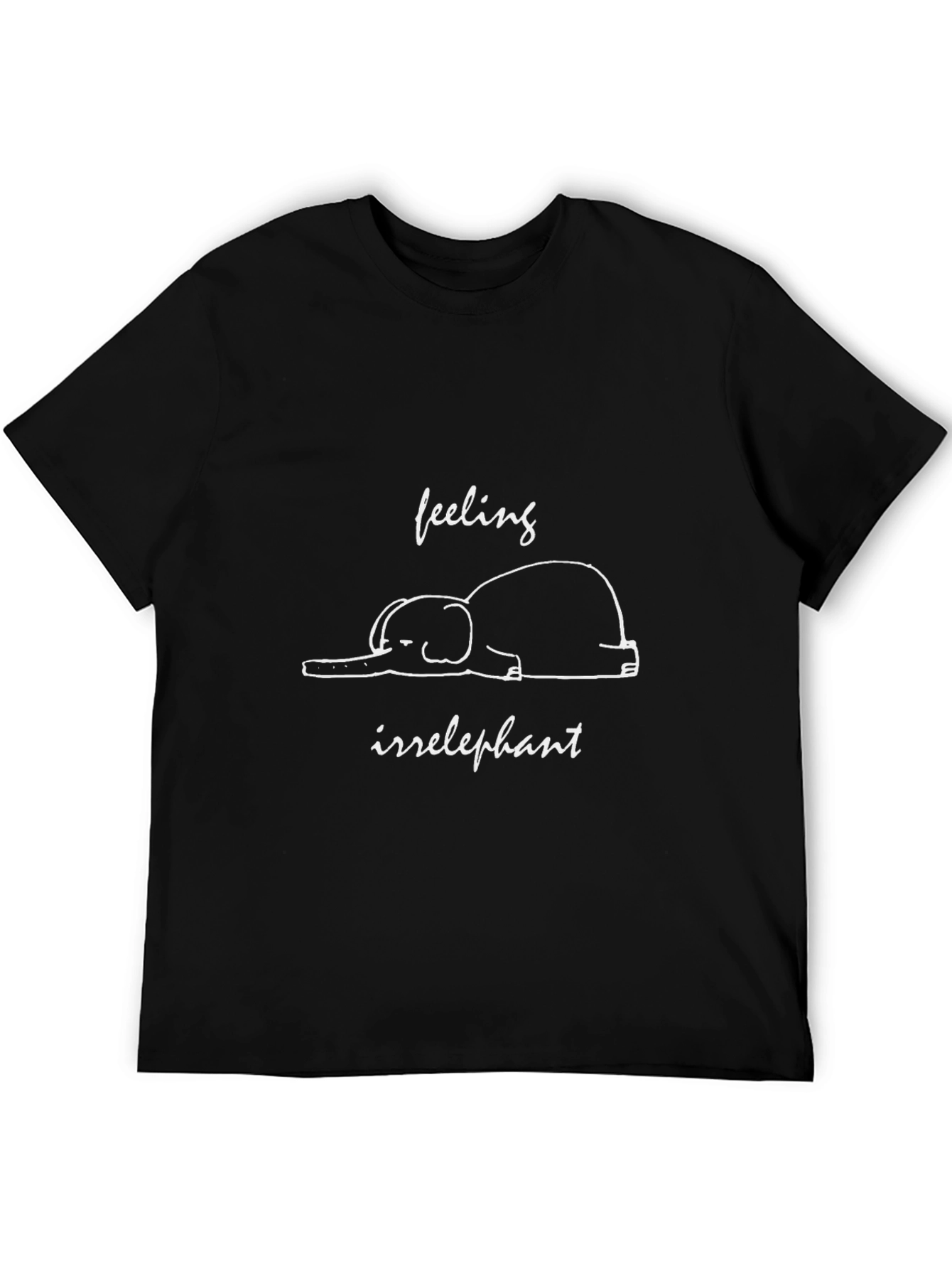 Black Feeling Irrelephant Graphic Tee - Black view 5