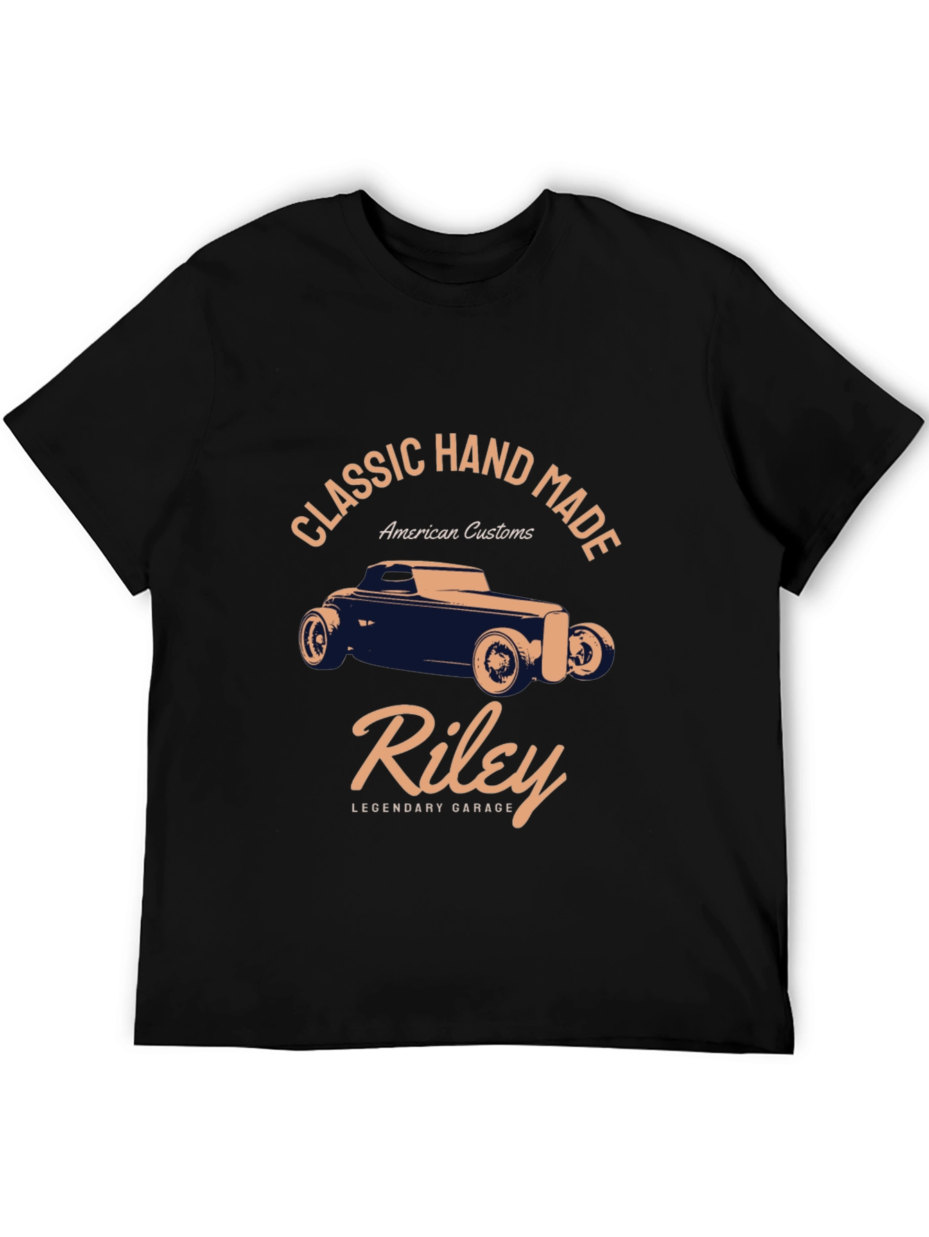 Black Classic Car T-Shirt - Riley Legendary Garage view 5