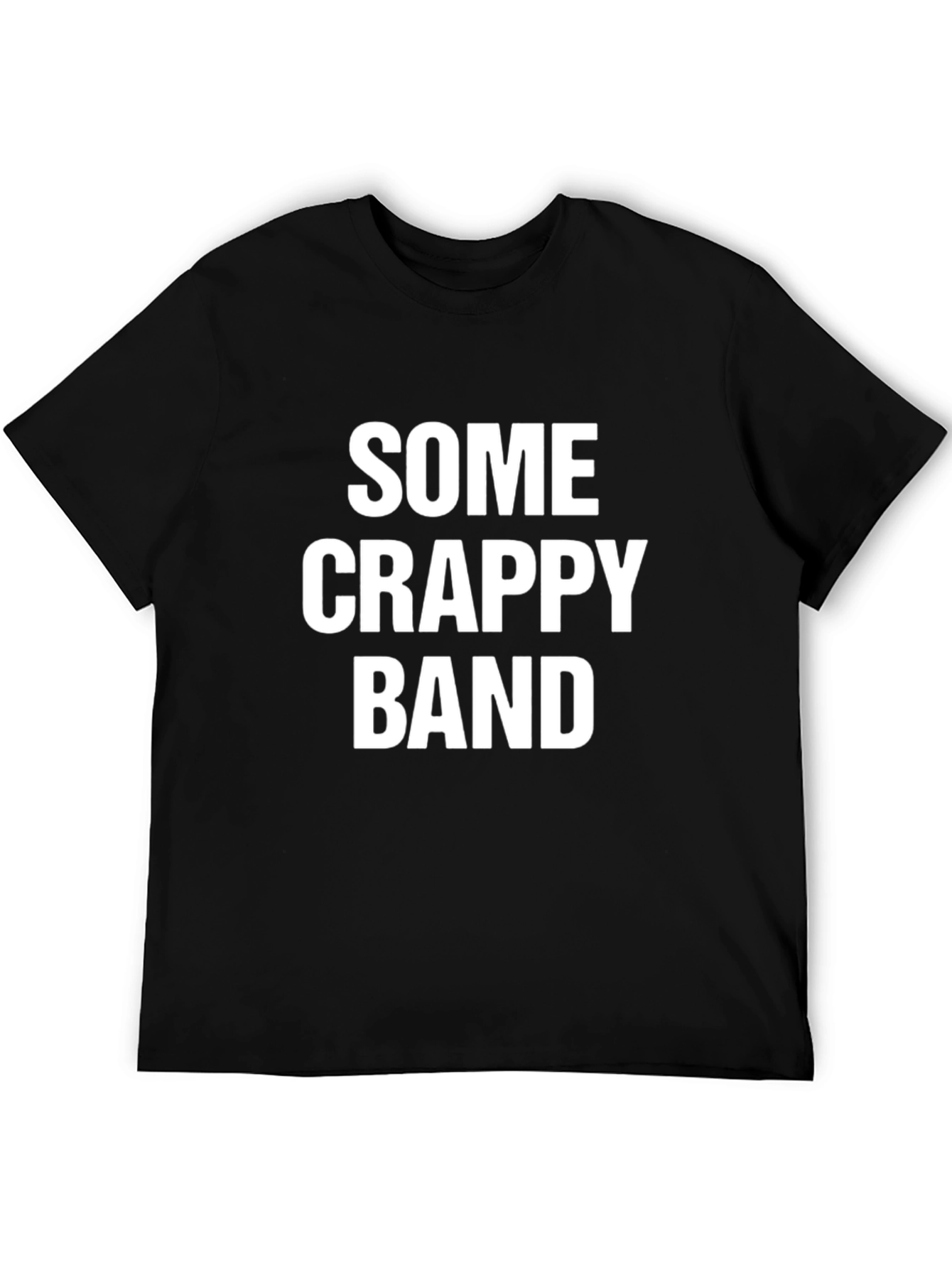 Black Some Crappy Band T-Shirt - Black Cotton Tee view 5