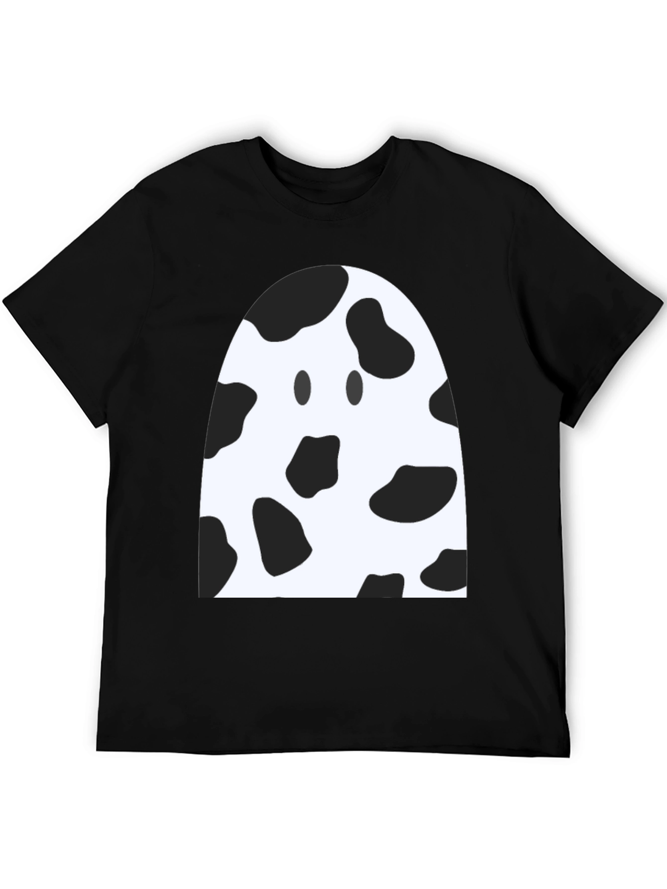Black Cow Print Ghost T-Shirt view 5
