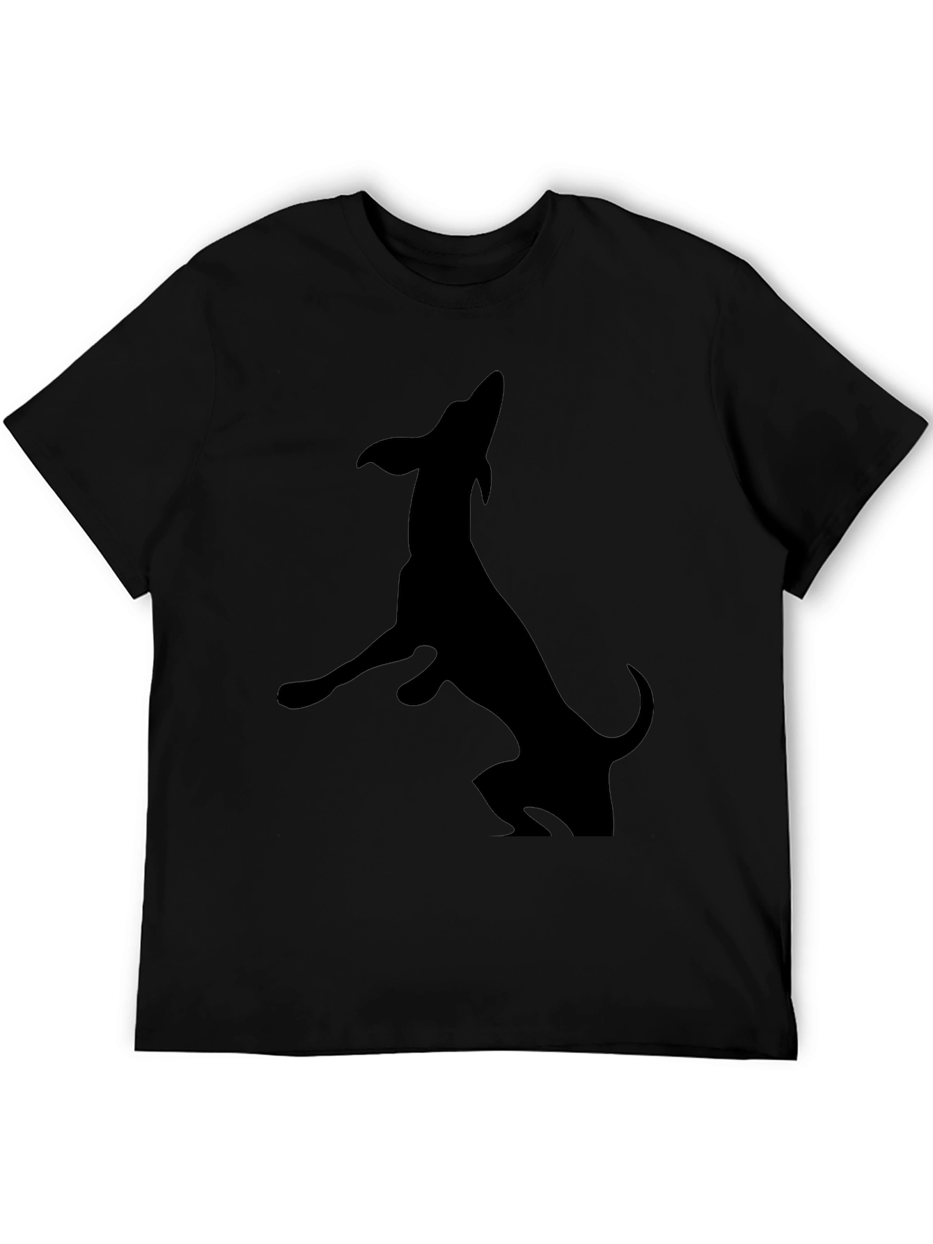 Black Black Dachshund Silhouette Graphic Tee view 5