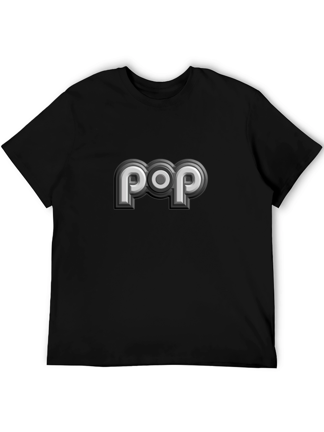Black Retro POP Graphic Tee - Stylish Black T-Shirt view 5