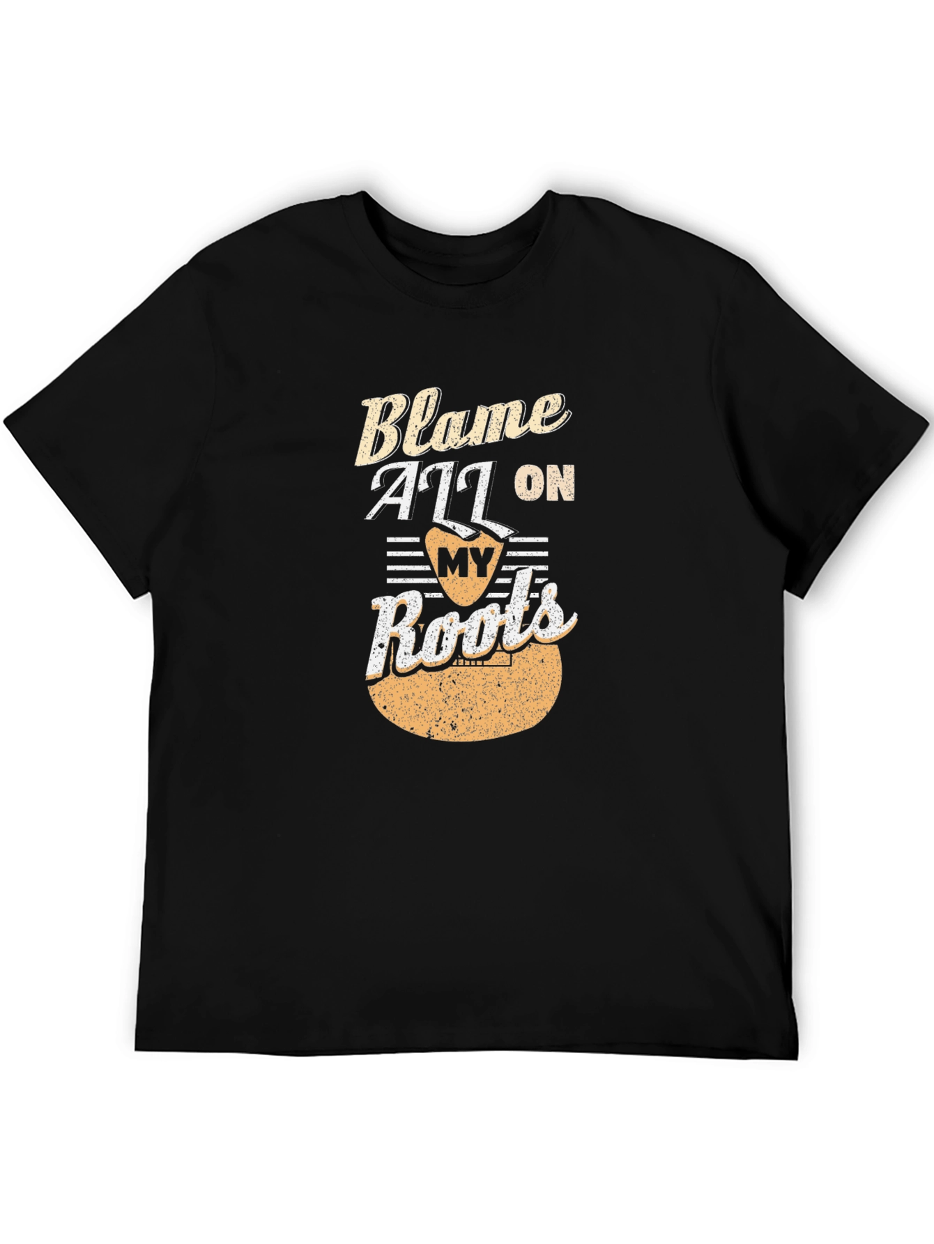 Black Blame All On My Roots Graphic Tee view 5