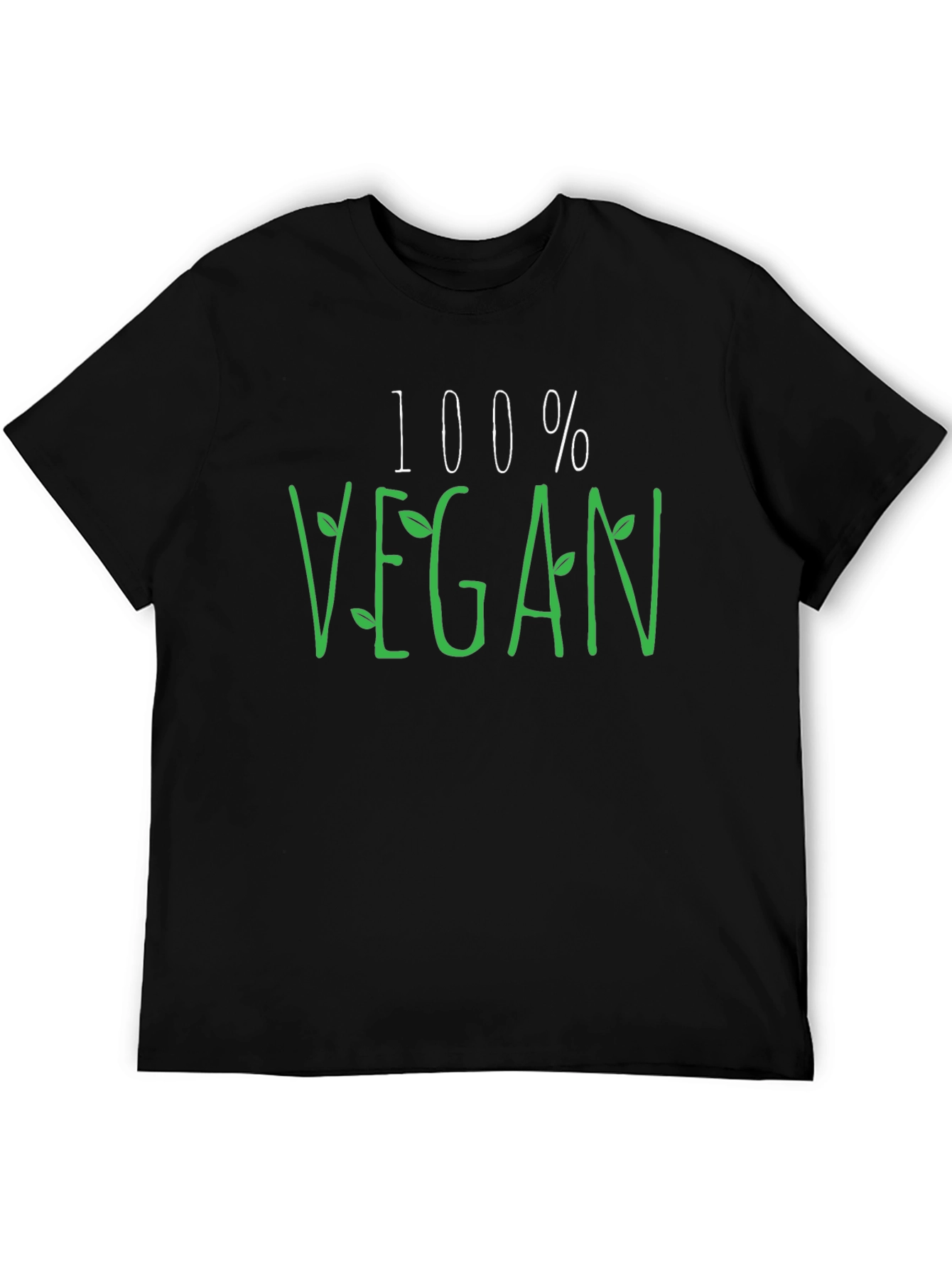 Black 100% Vegan Graphic Tee - Black Casual Shirt view 5