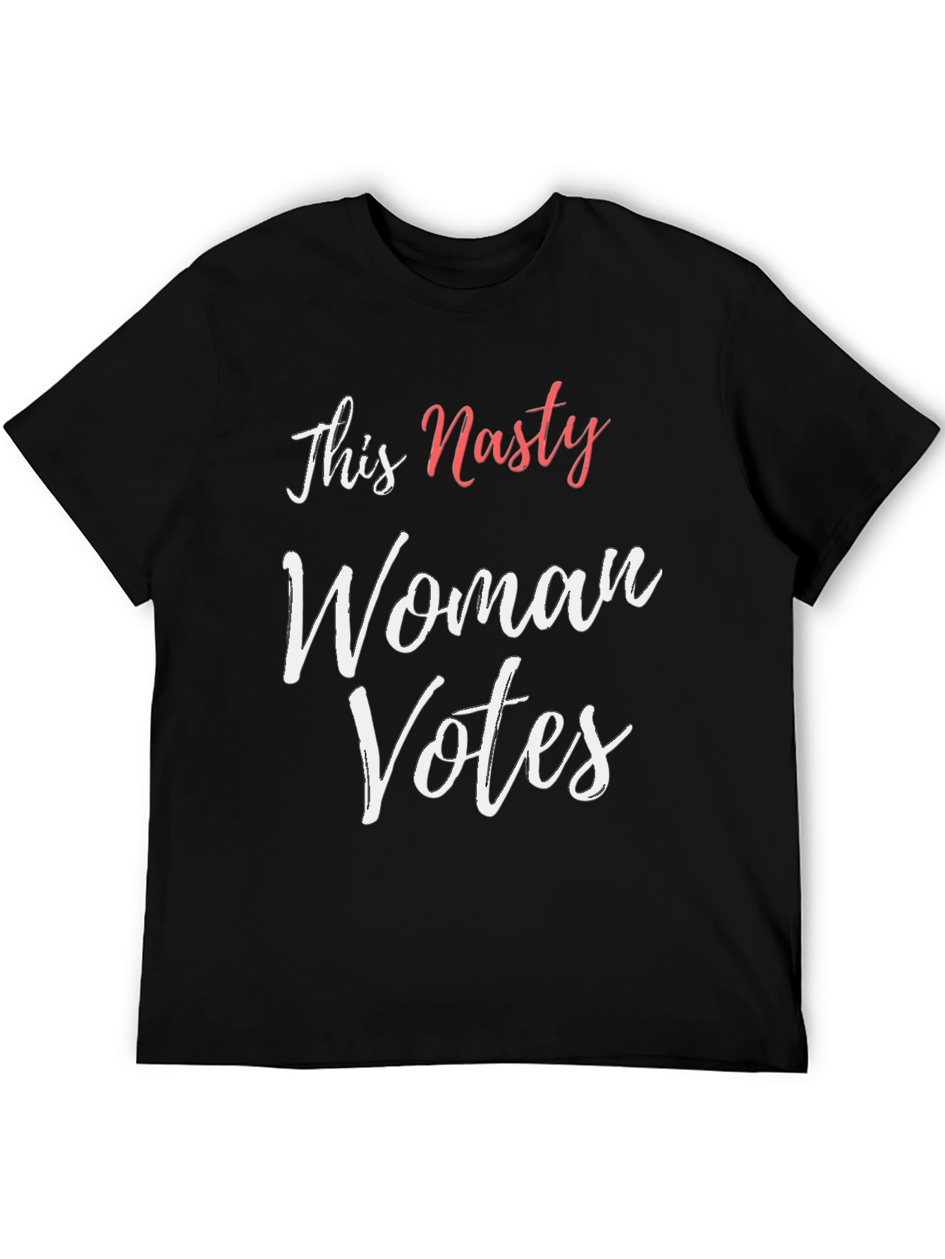 Black This Nasty Woman Votes T-Shirt - Black Political Tee view 5