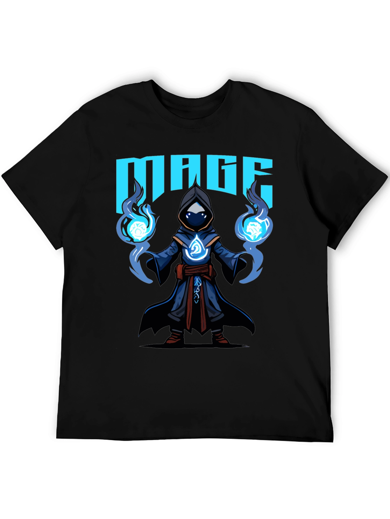 Black Mage Graphic T-Shirt - Black Cotton Tee view 5