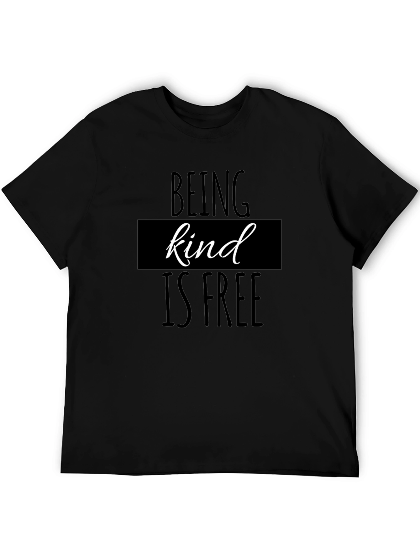 Black Kindness T-Shirt: Black Tee with Positive Message view 5
