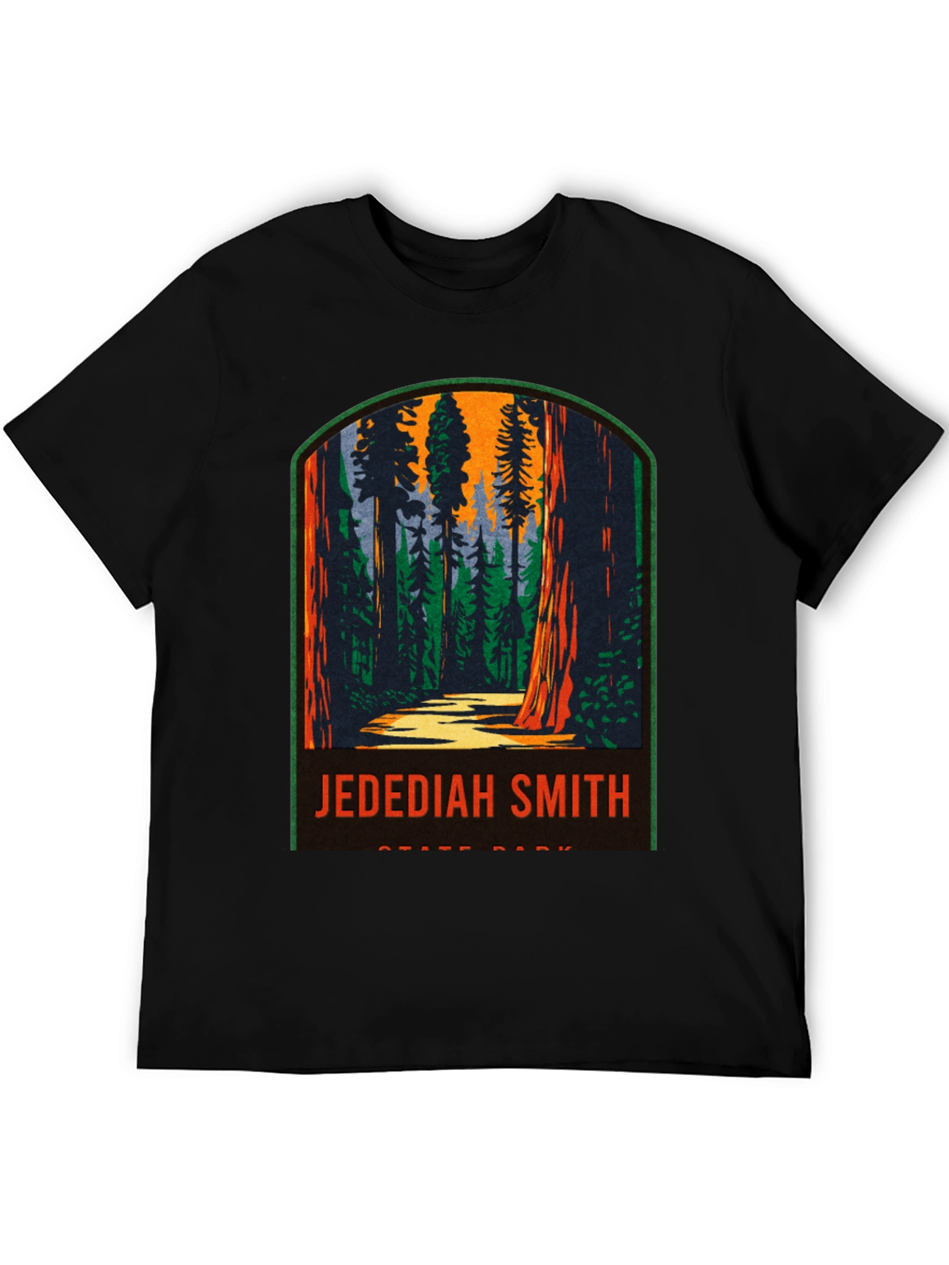 Black Jedediah Smith State Park T-Shirt view 5