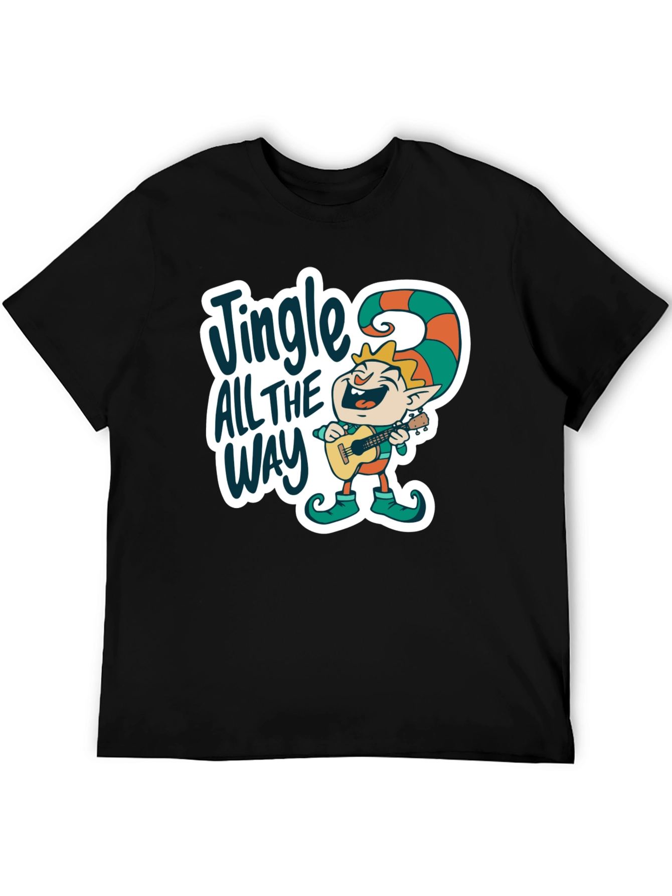 Black Jingle All The Way Elf T-Shirt view 5