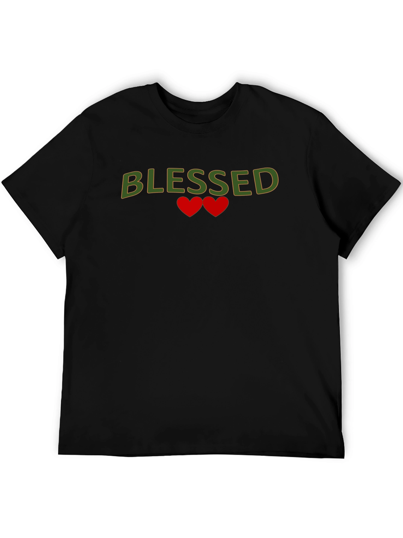 Black Blessed Heart Graphic Black T-Shirt view 5
