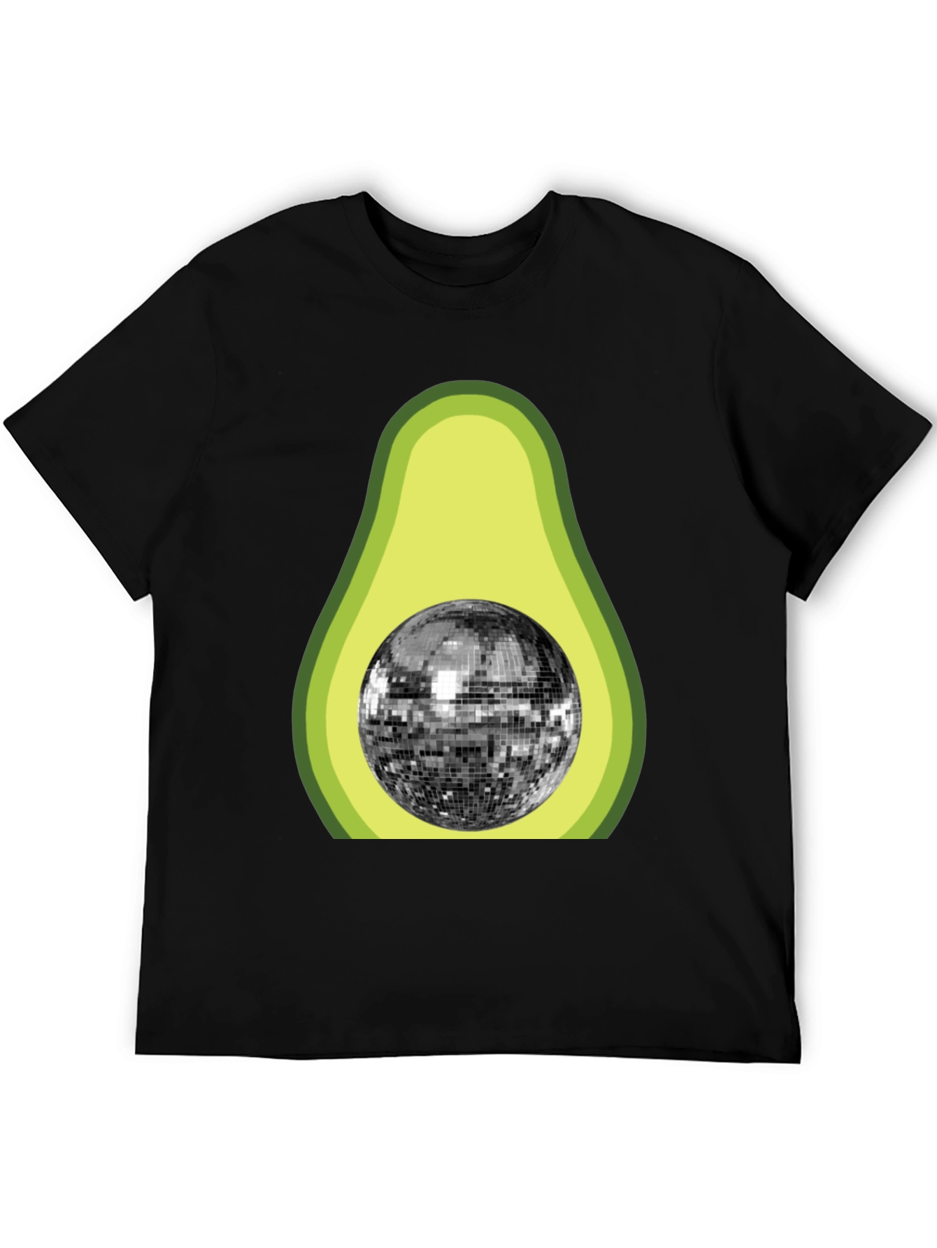Black Avocado Disco Ball Graphic T-Shirt view 5