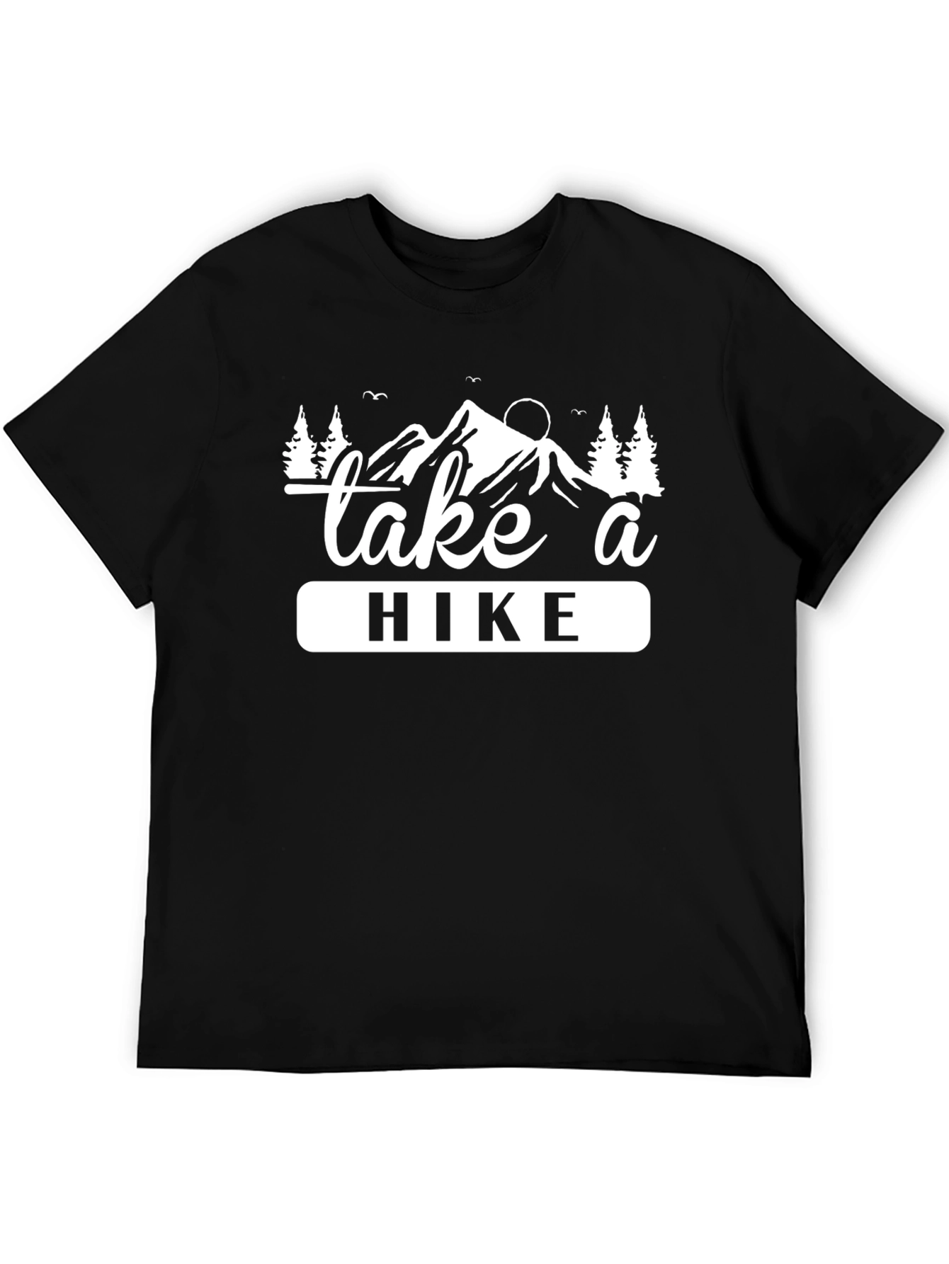 Black Take a Hike Black Graphic Tee - Mountain Adventure view 5