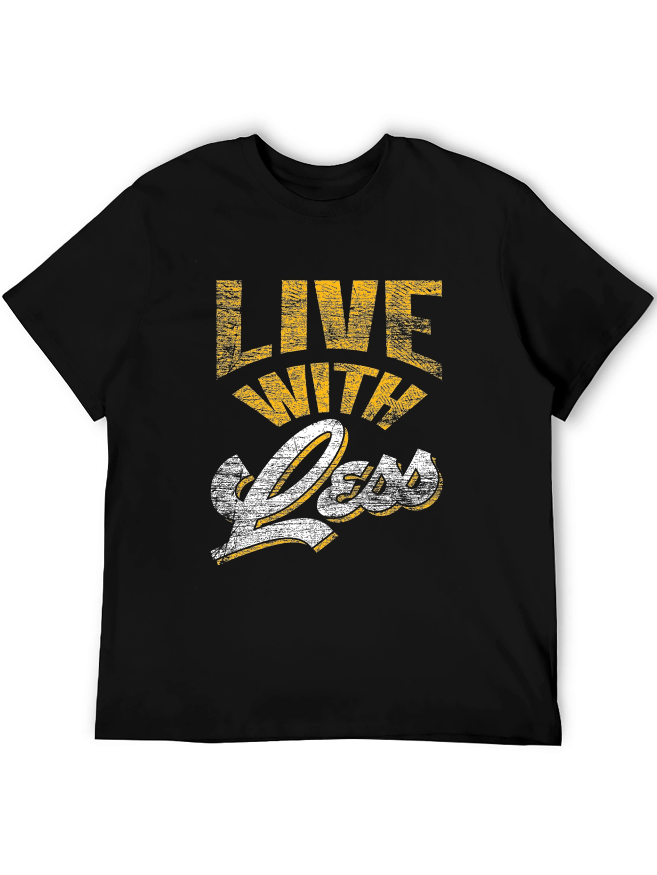 Black Live With Less Graphic Tee - Black view 5