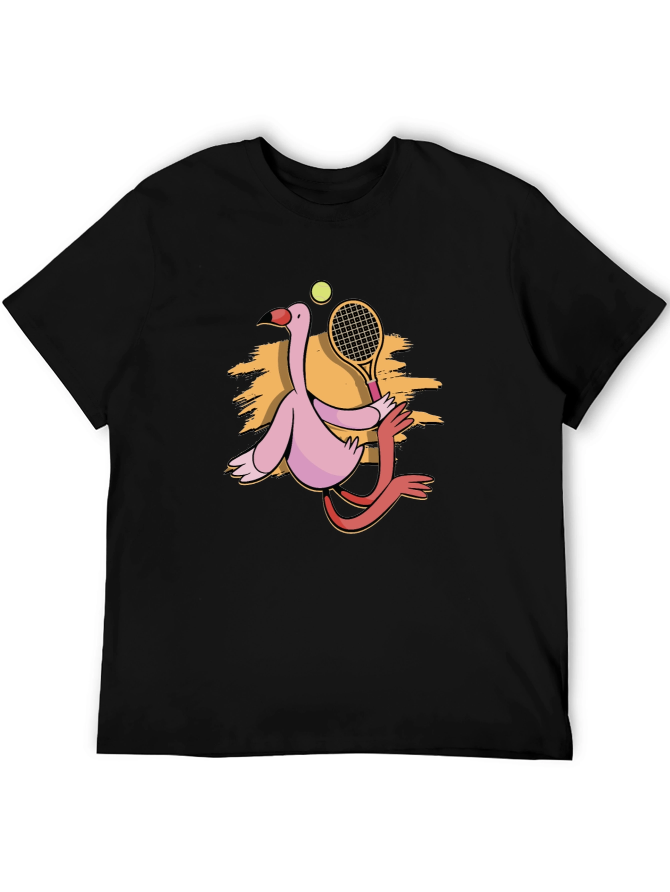 Black Flamingo Tennis T-Shirt view 5