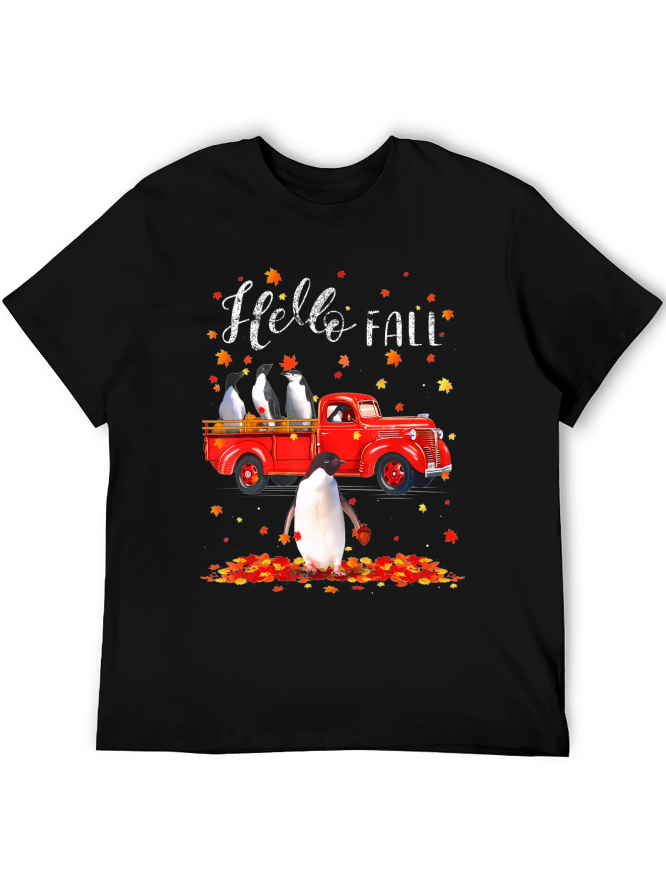 Black Penguin Fall Truck T-Shirt view 5