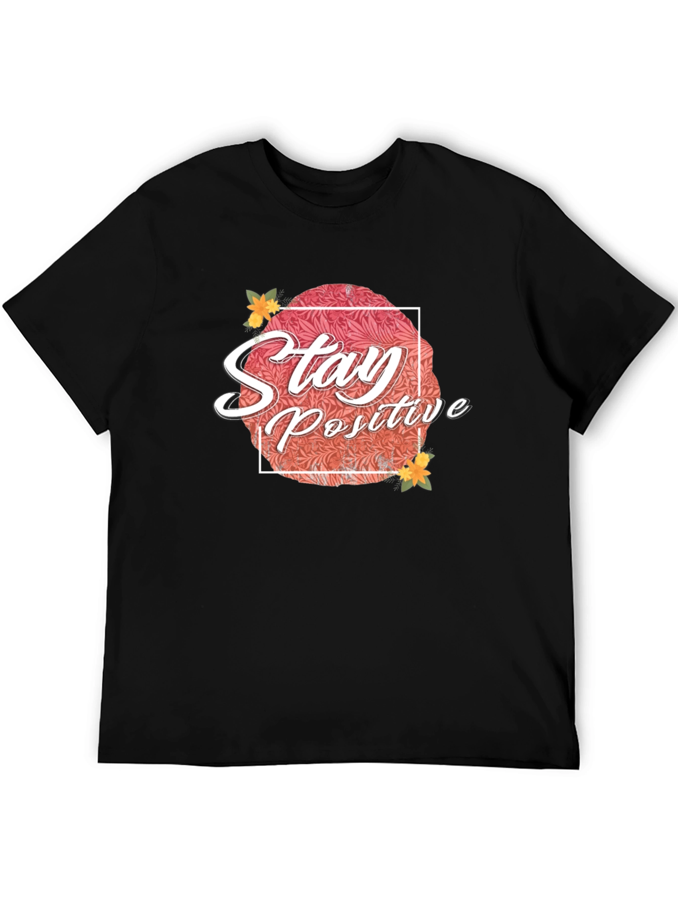 Black Stay Positive Graphic T-Shirt - Black view 5